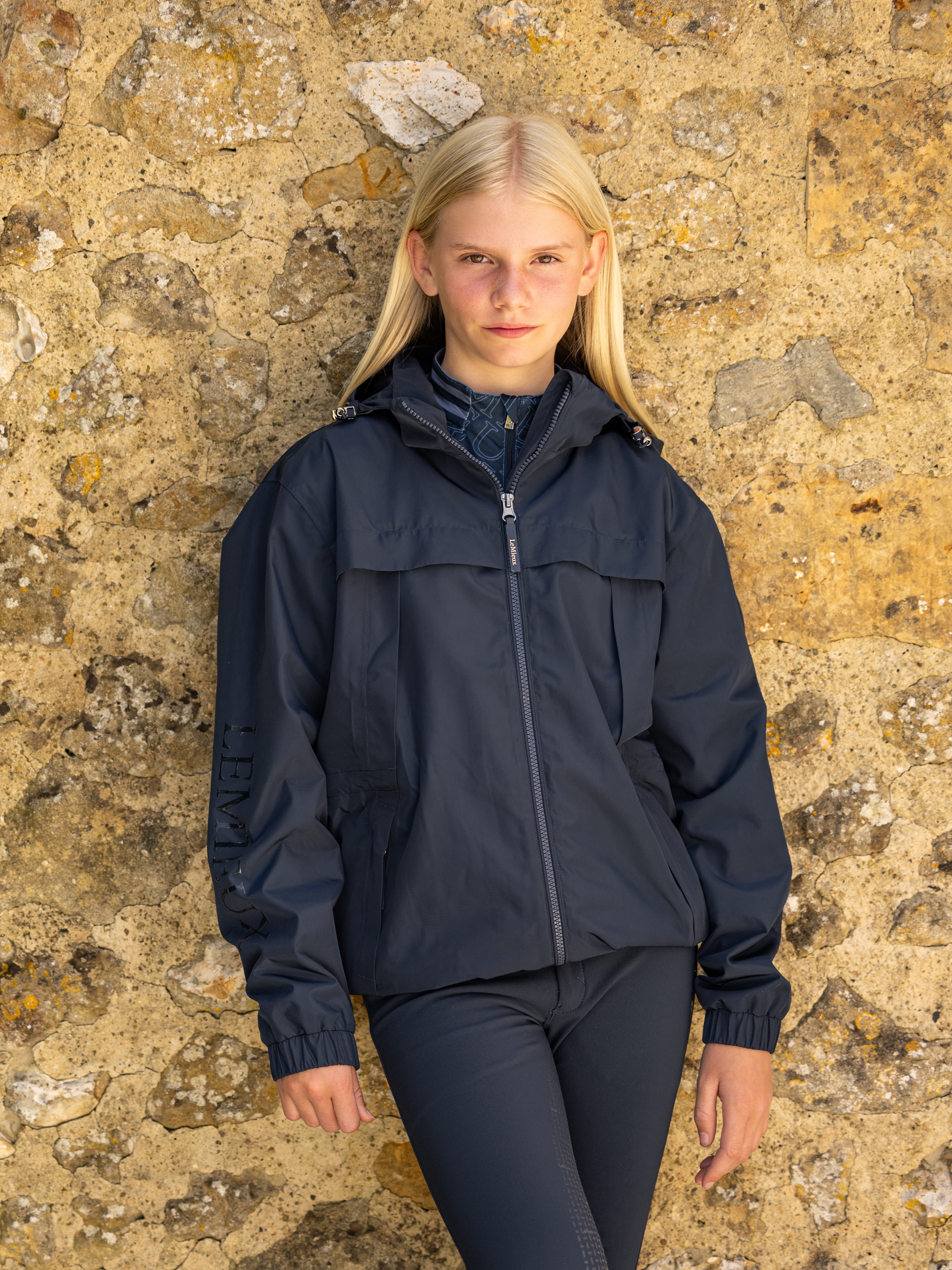 Young Rider Dolcie Waterproof Jacket Navy Clothing