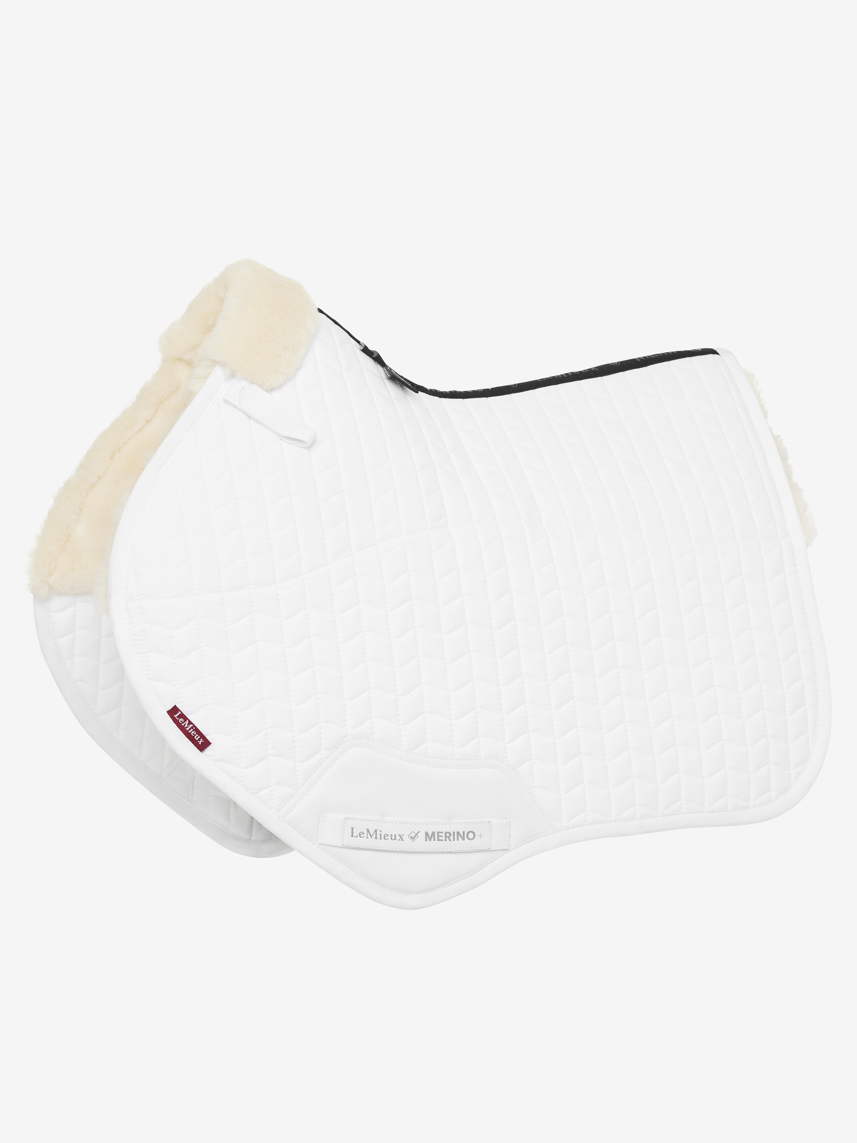thumbnail image 2 of LeMieux Merino+ Half Lined Close Contact Numnah CC Wool Jumping Saddle Pad - Black/Brown M/L 2 of 6