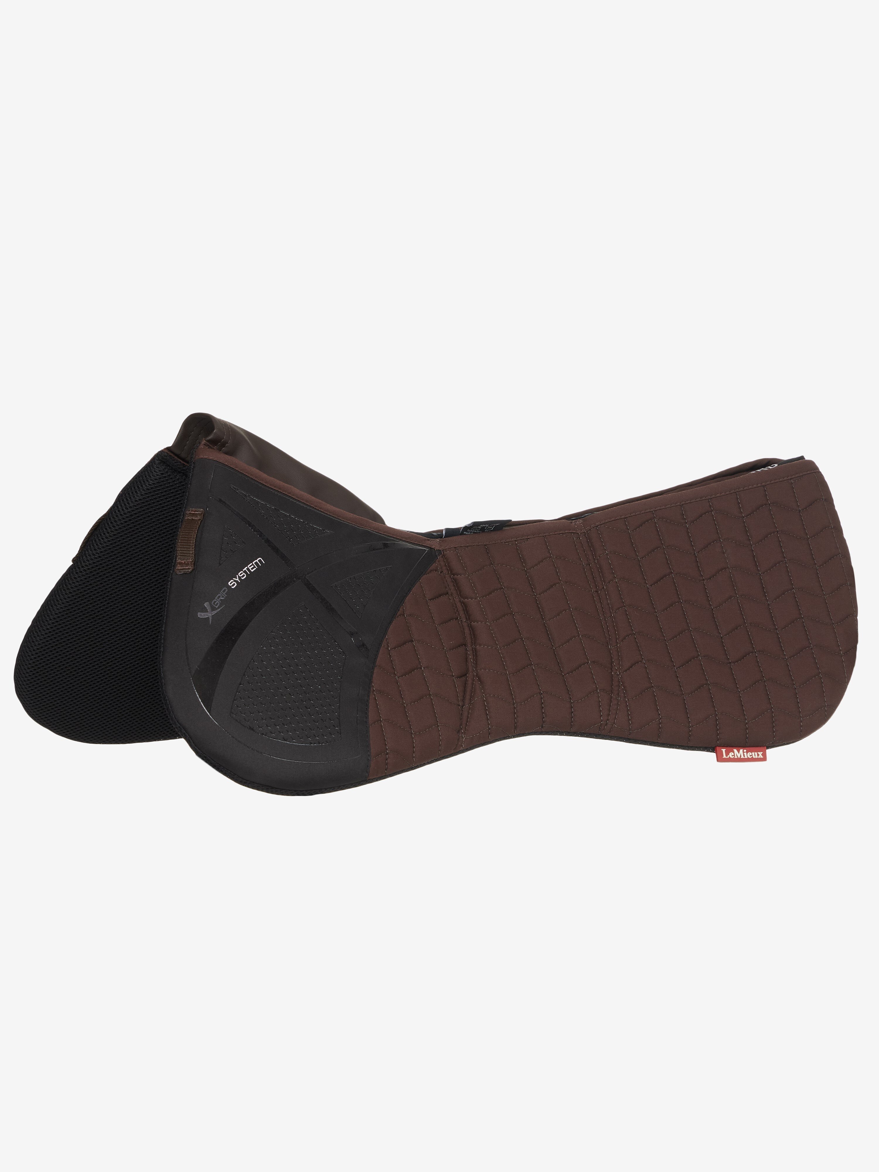 ProSorb Plain 3 Pocket Quilted Half Pad Brown Saddle Pads
