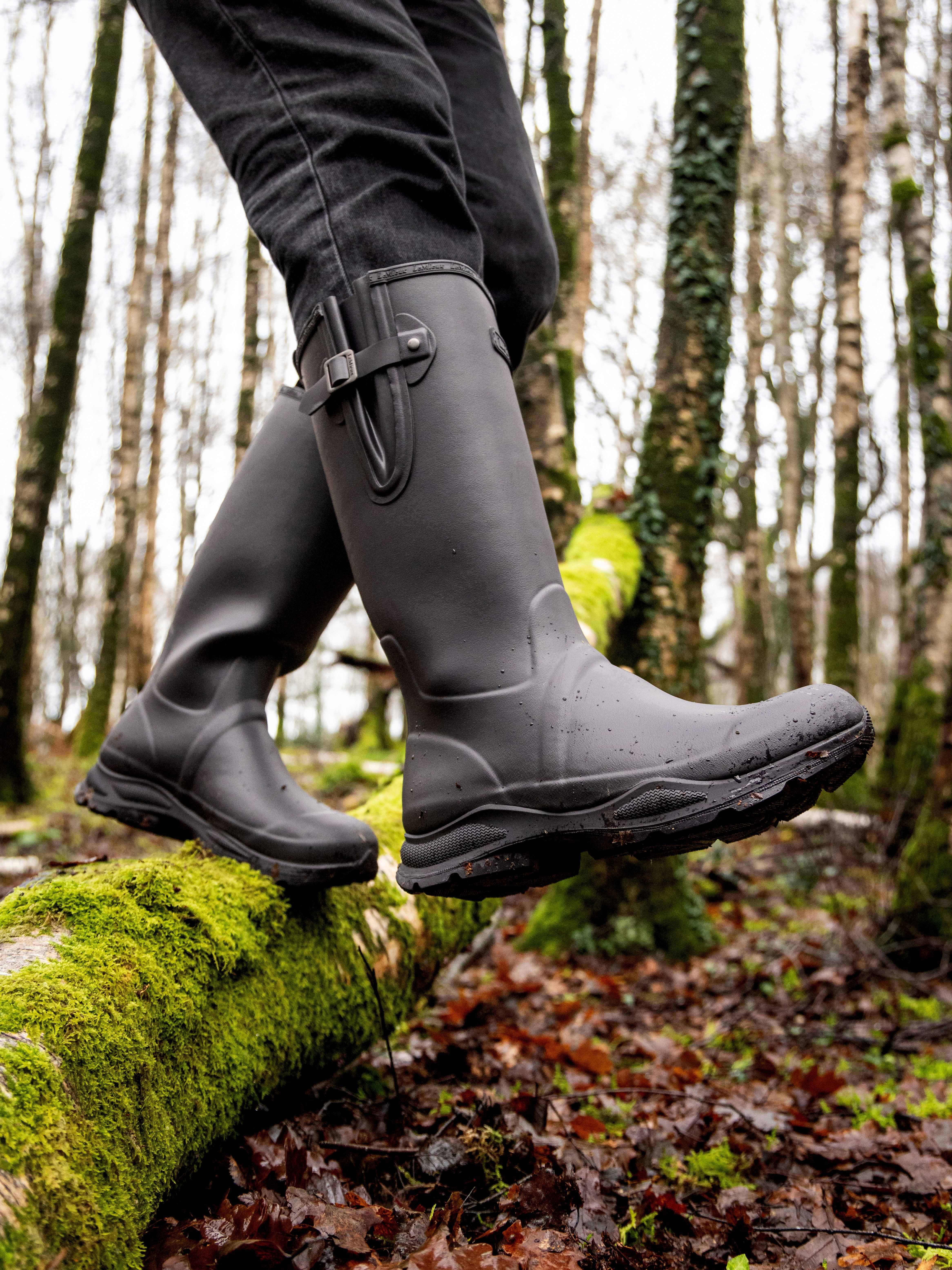 Mens Ultra Stride Wellington Boots Black Clothing