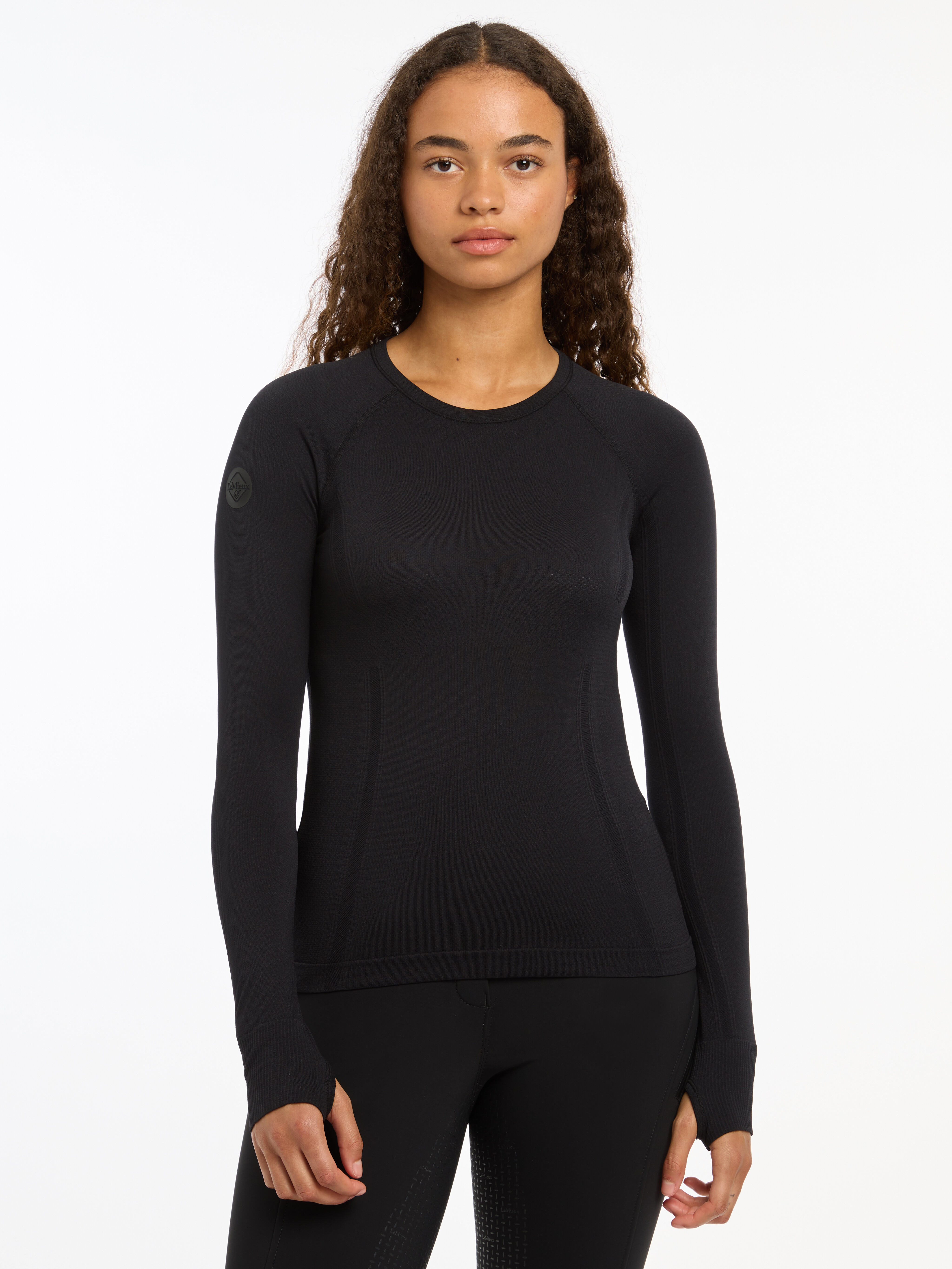 Britney Seamless Long Sleeve Top Black Clothing