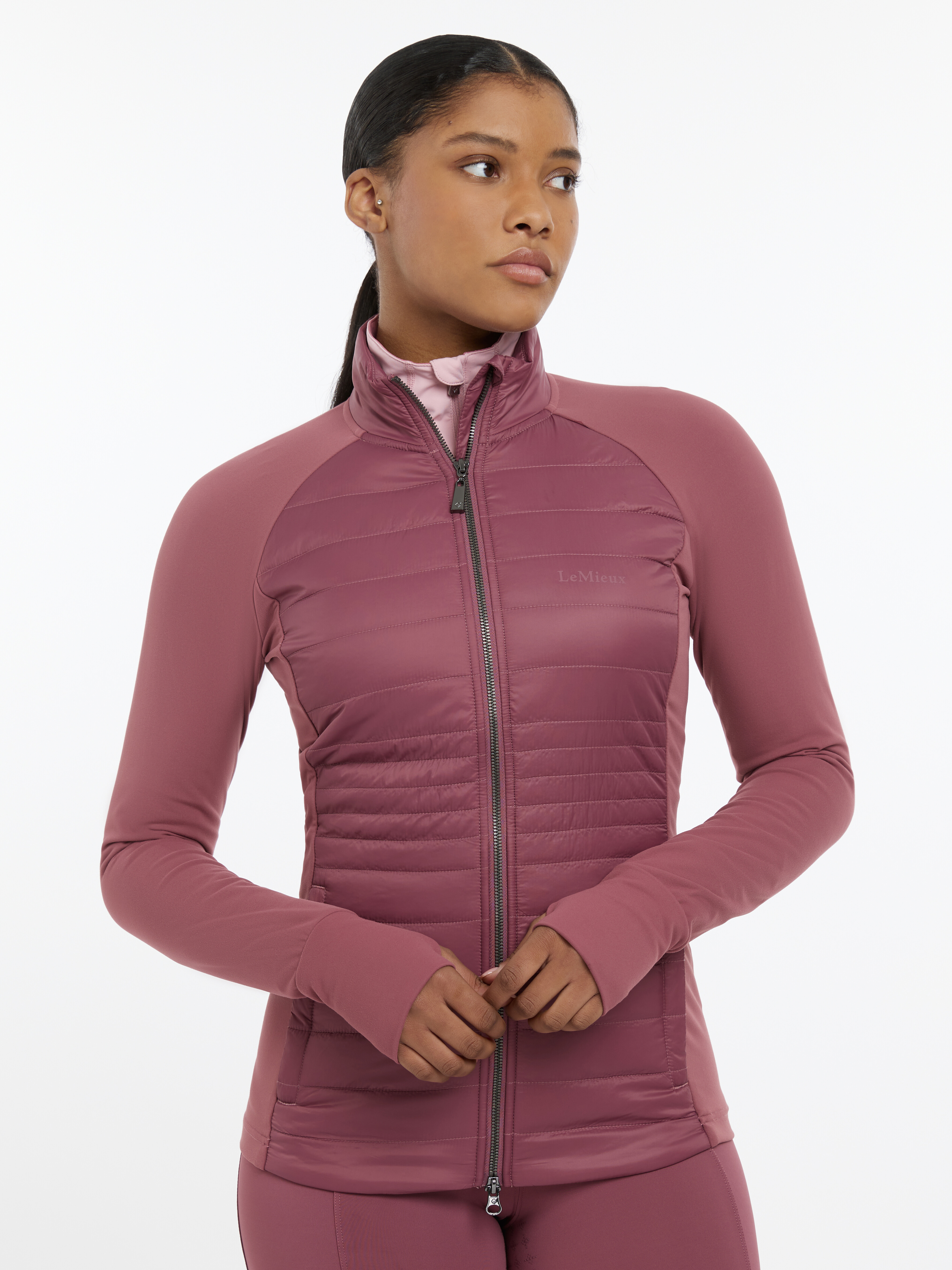 Textured Rosewood Jacket with Statement Collar main image 1