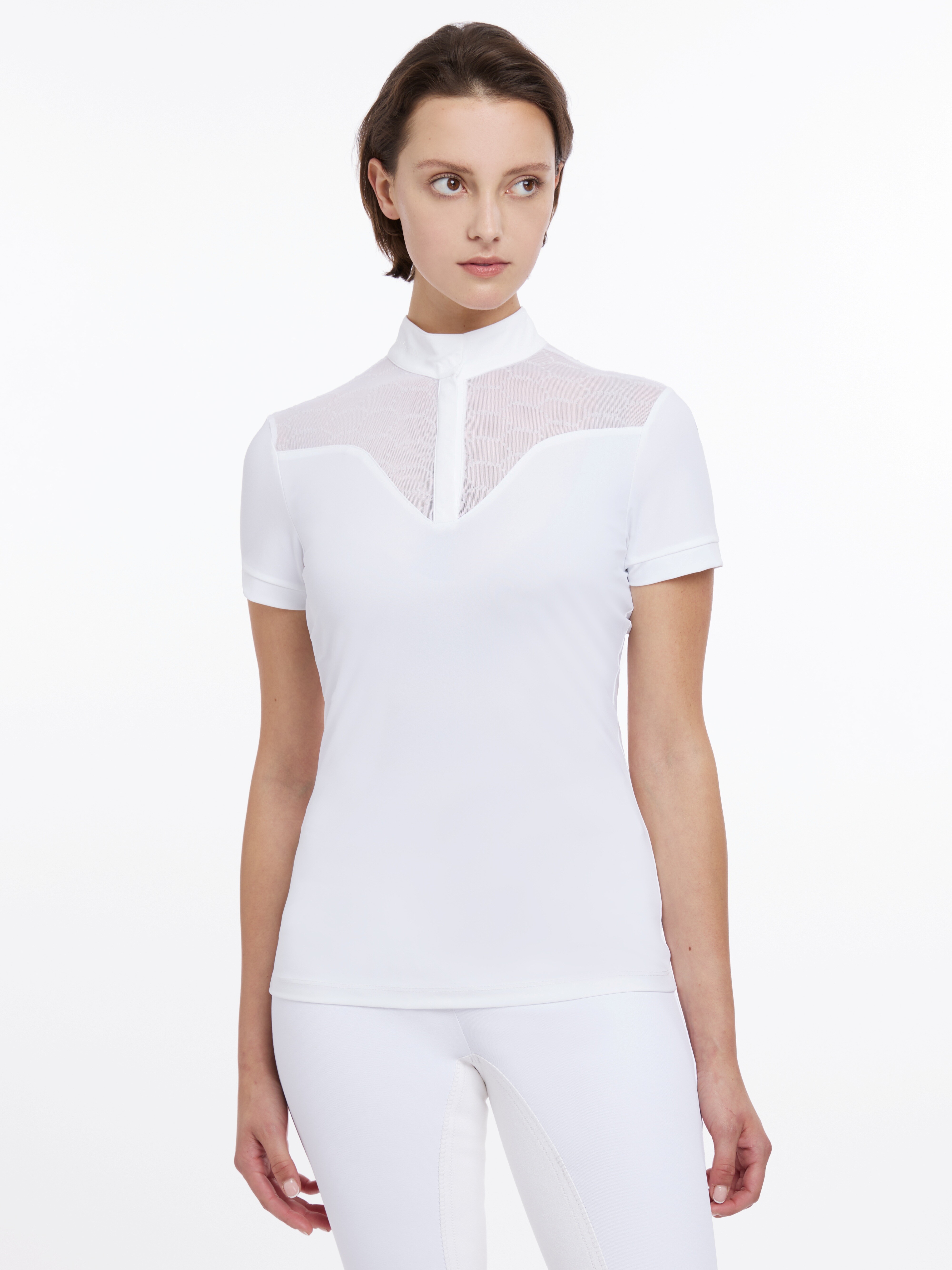 Emily Short Sleeve Show Shirt White Competition Essentials