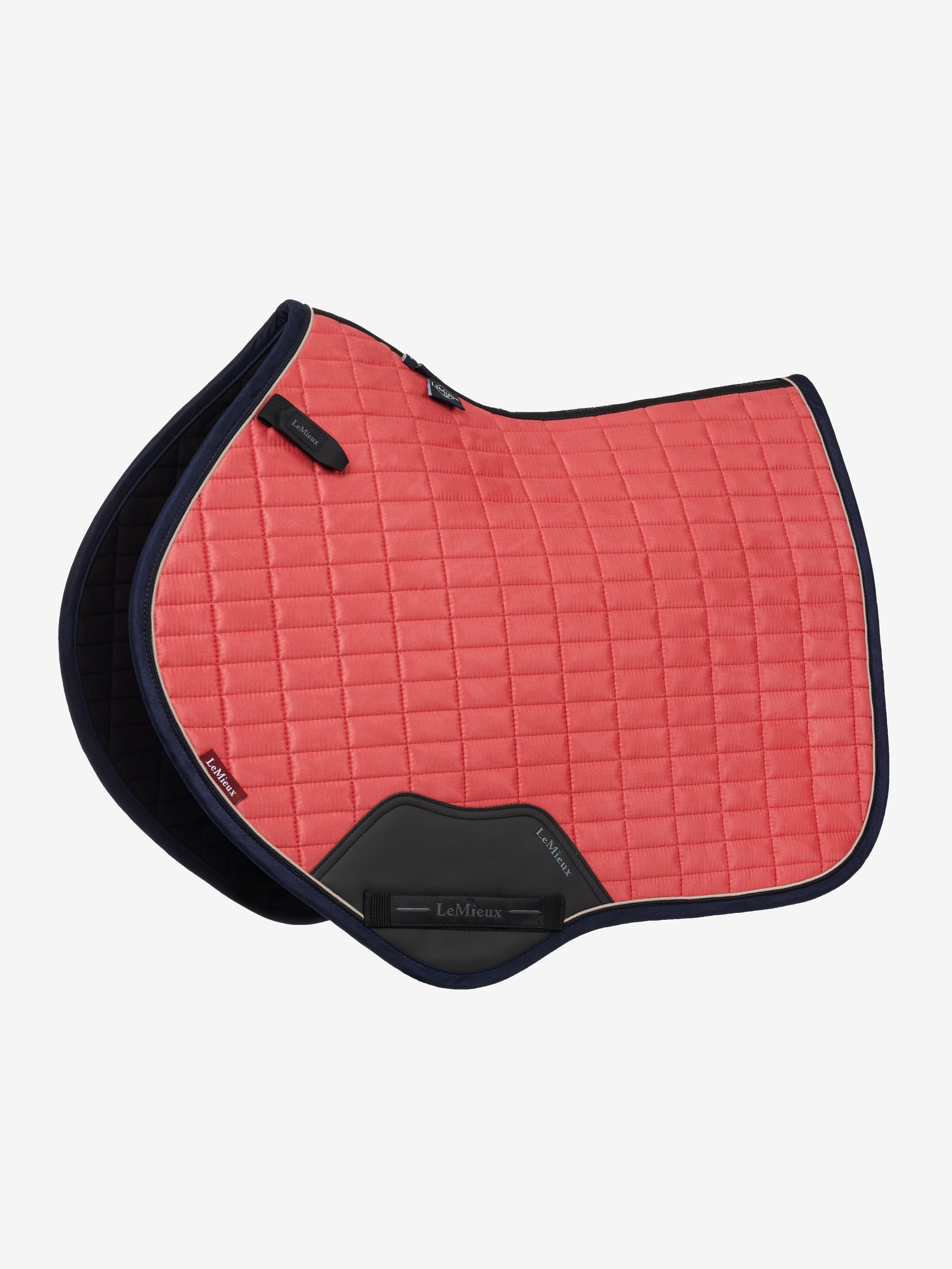 Suede Close Contact Square Cranberry Saddle Pads