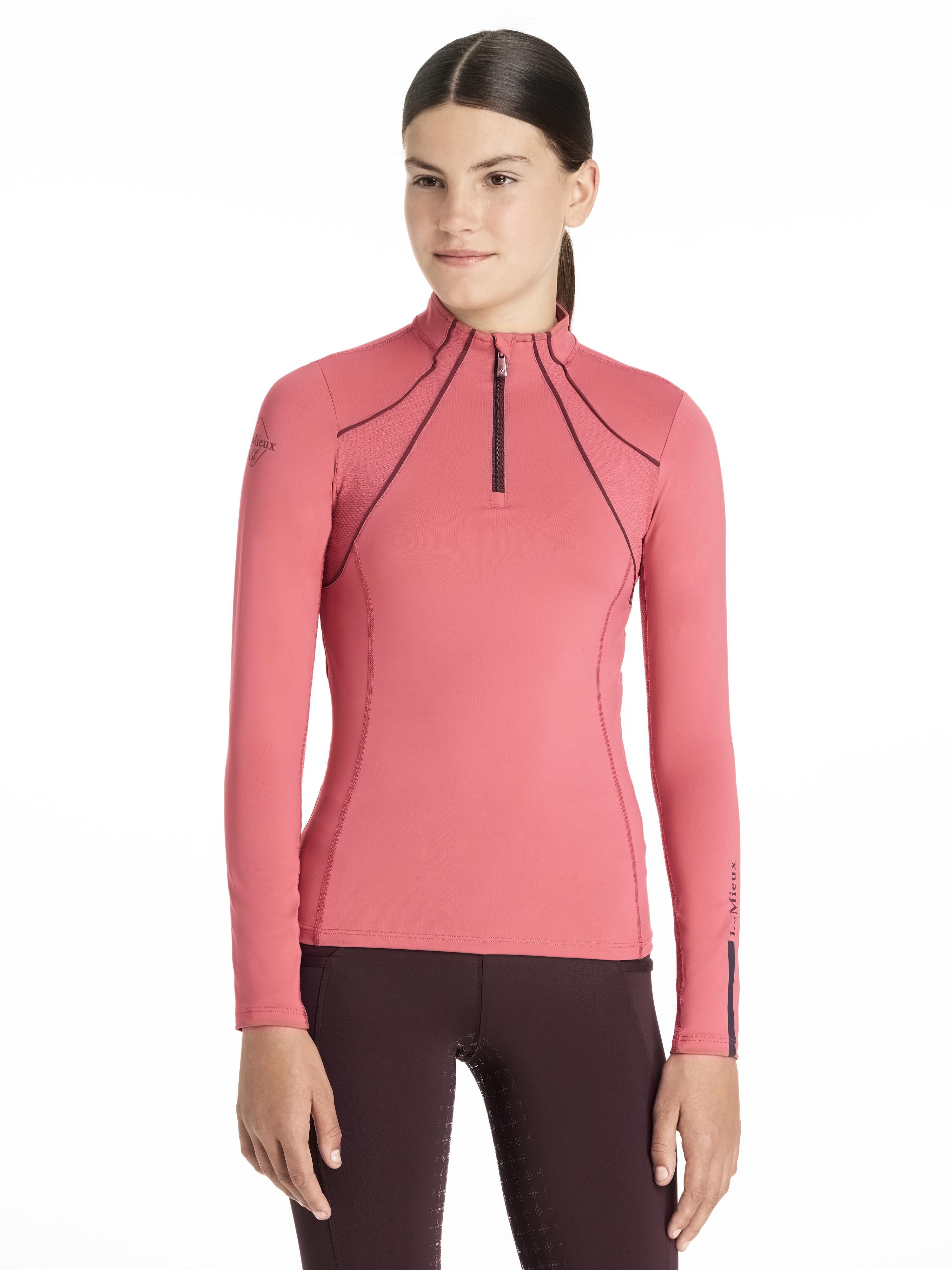 Haut équestre Couleur Crépuscule Couche De Base Manches Courtes LeMieux Young Rider Mia Mesh - Couleur Crépuscule, Neuve Young Rider équitation