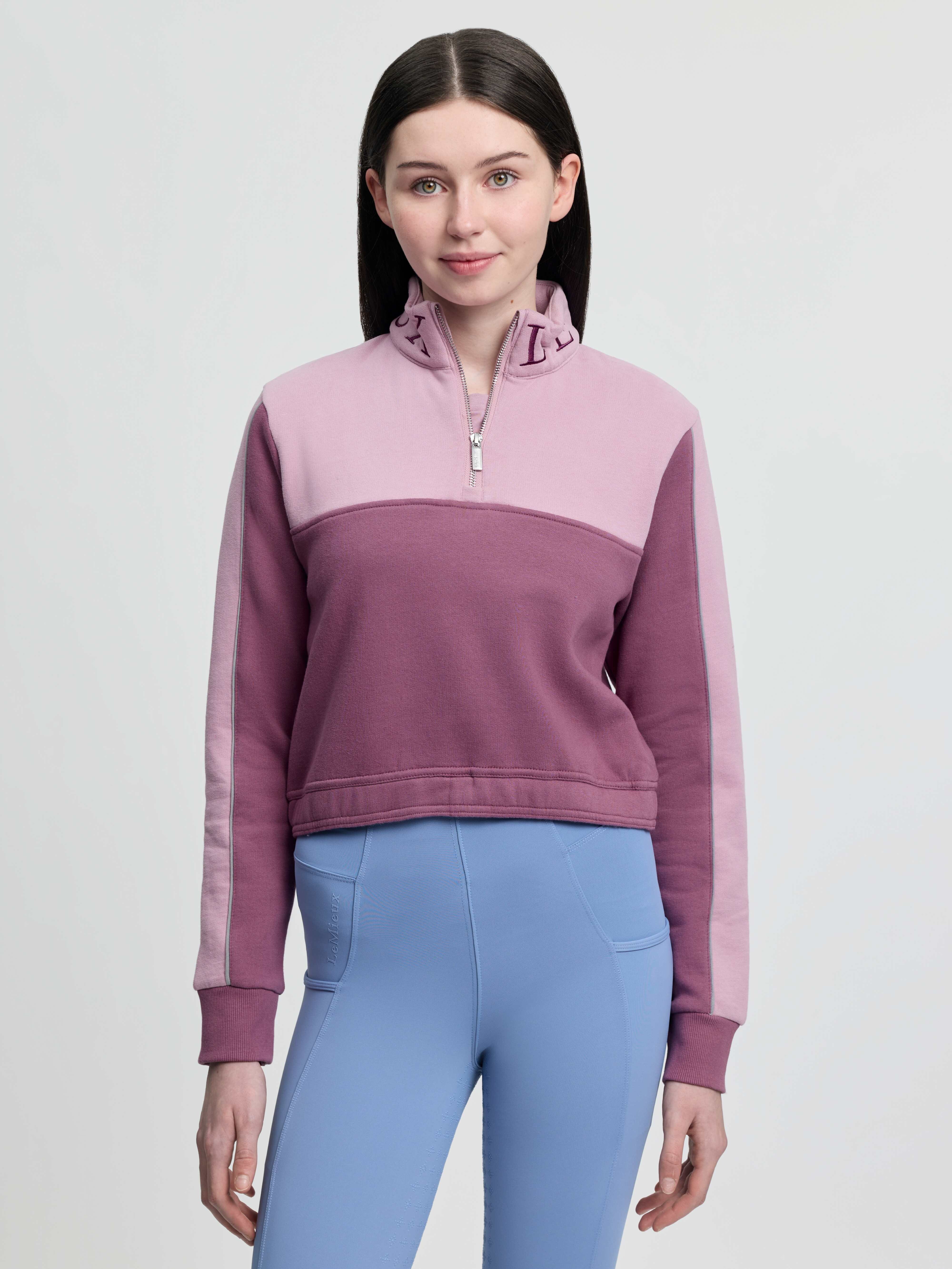 Young Rider Cropped Kate Quarter Zip Mallow Clothing