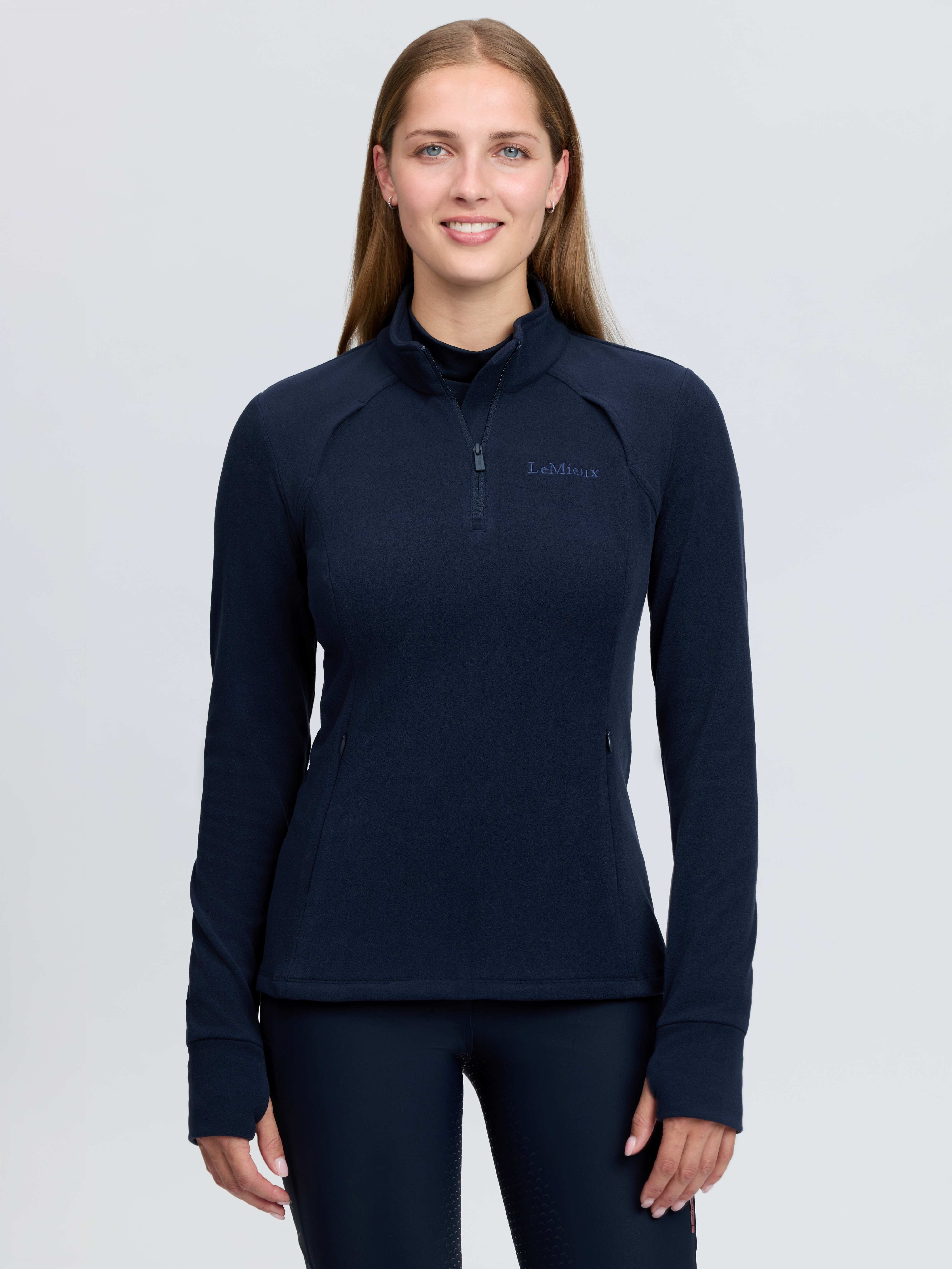 Frances Quarter Zip Fleece Navy Clothing