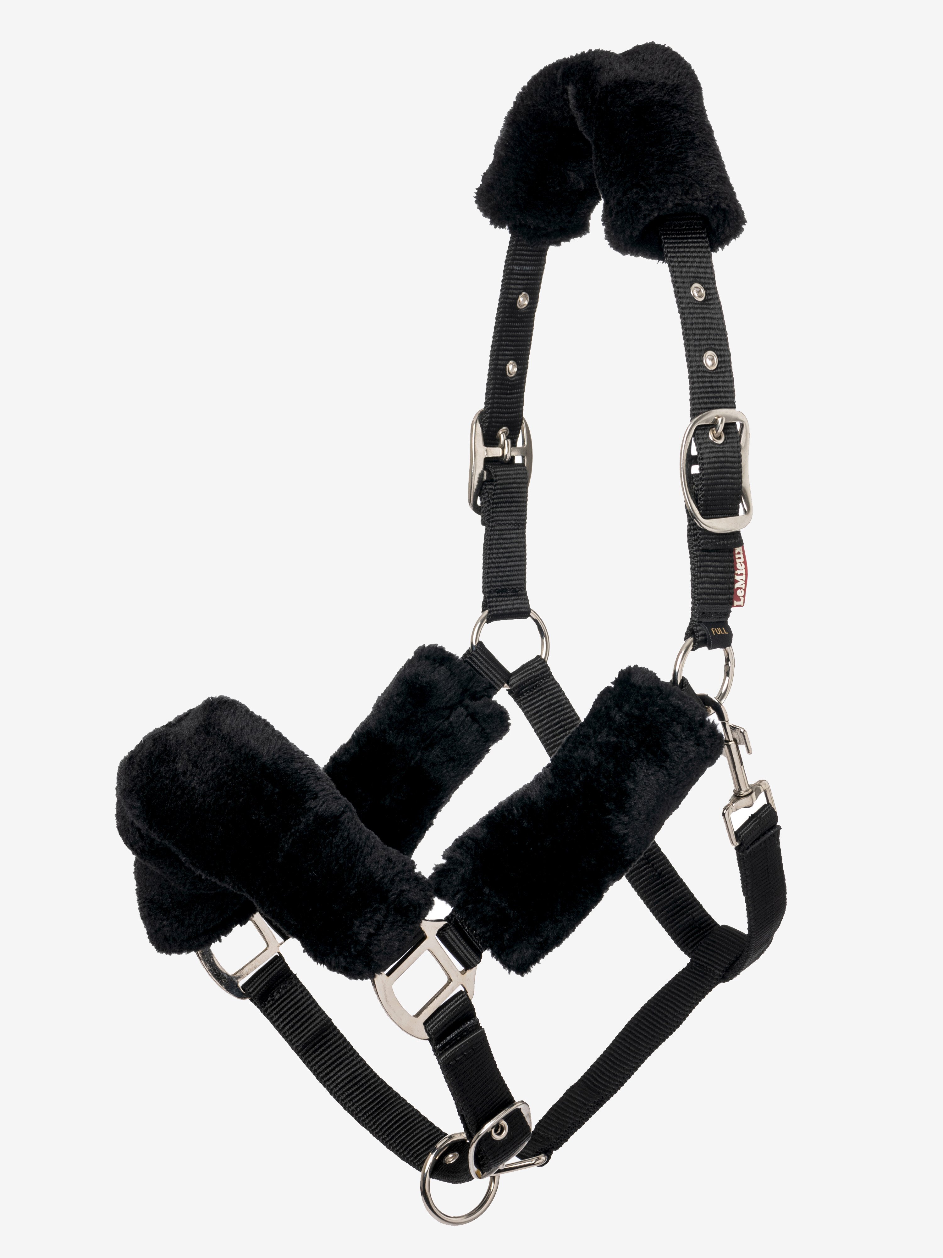 LeMieux Leder-Halfter Schwarz – Gepolstert, Anatomisch, Verstellbar, Mit Eleganten Nähten