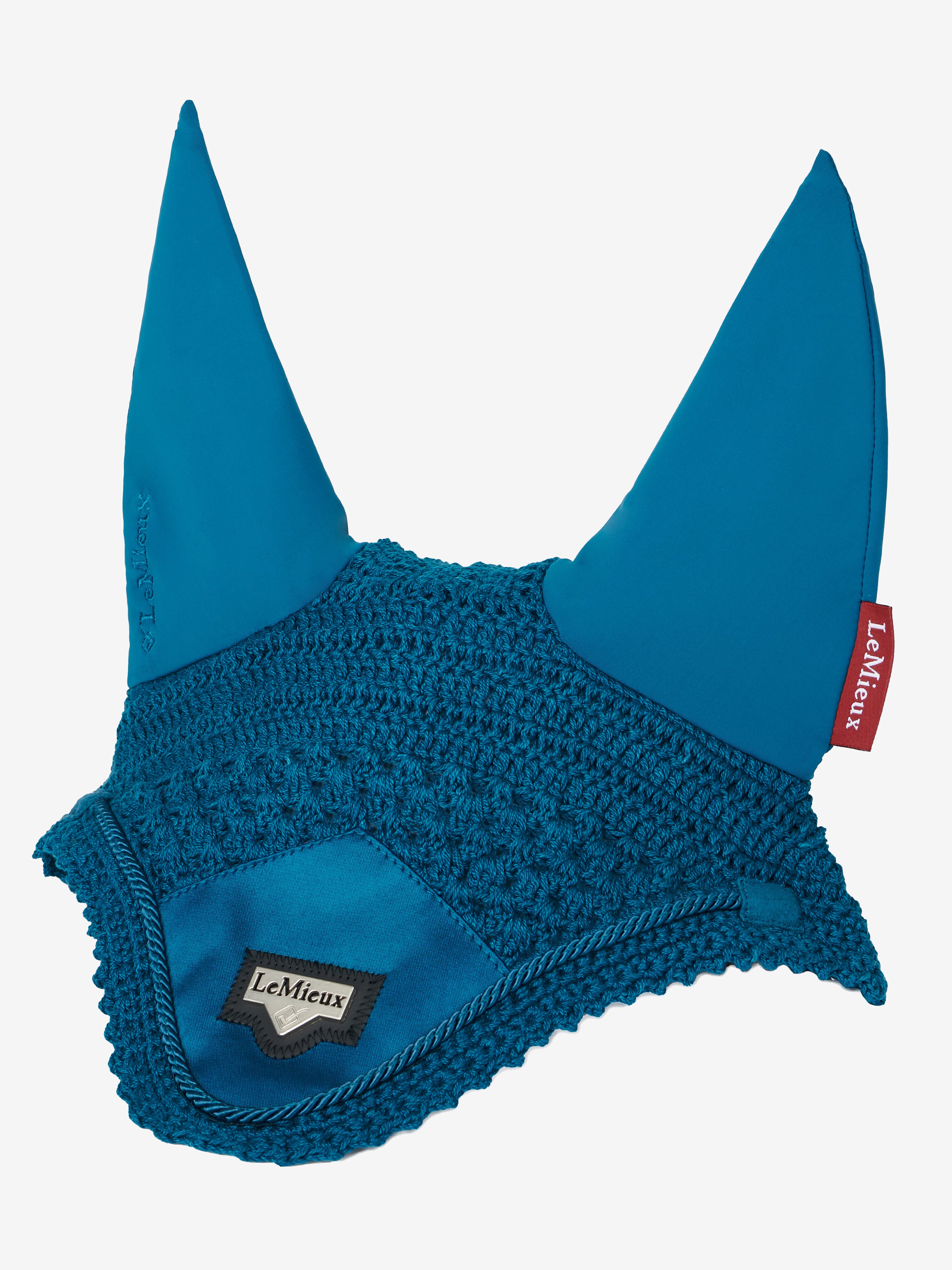LeMieux Loire Satin Fly Hood Ice Blue, Unisex-Adult, Medium