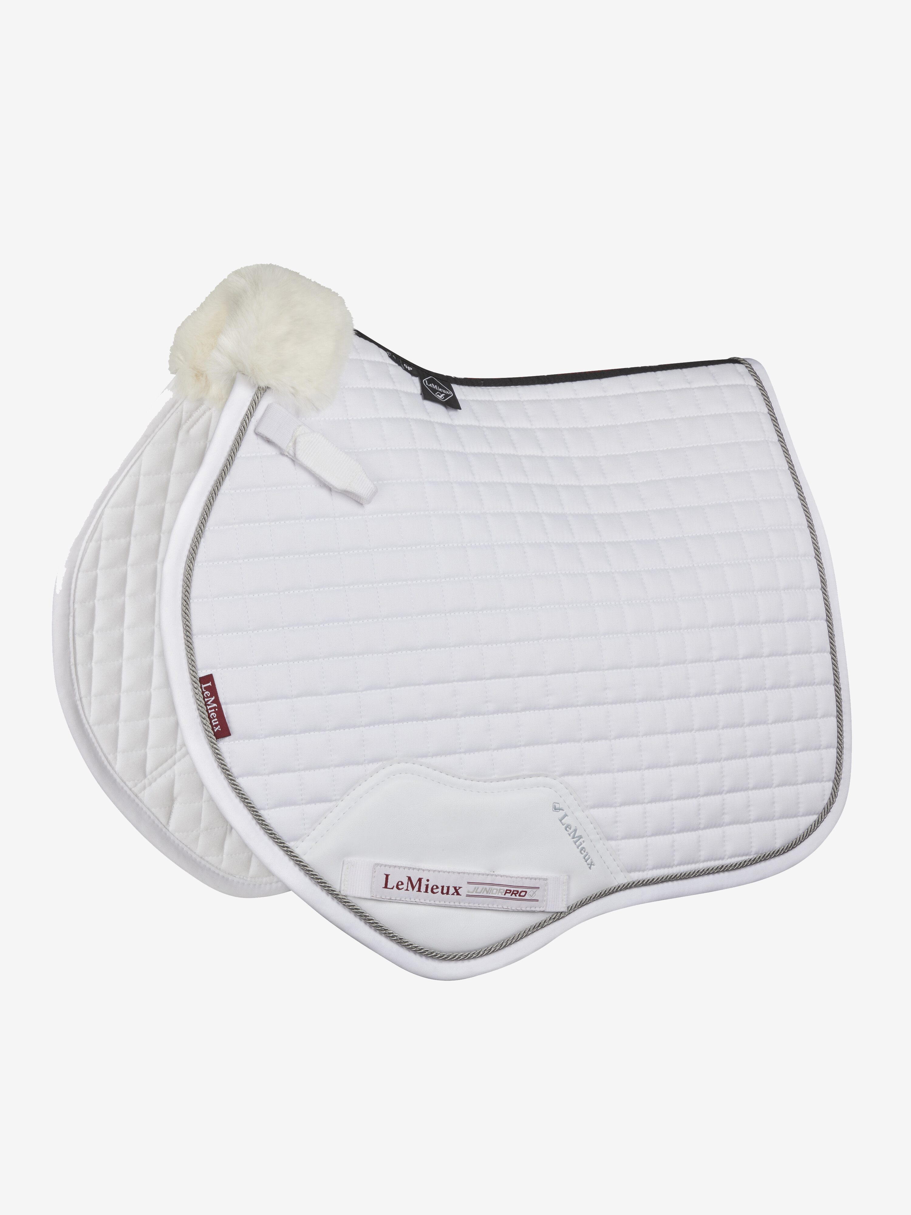 Junior Pro GP/Jump Square White Saddle Pads