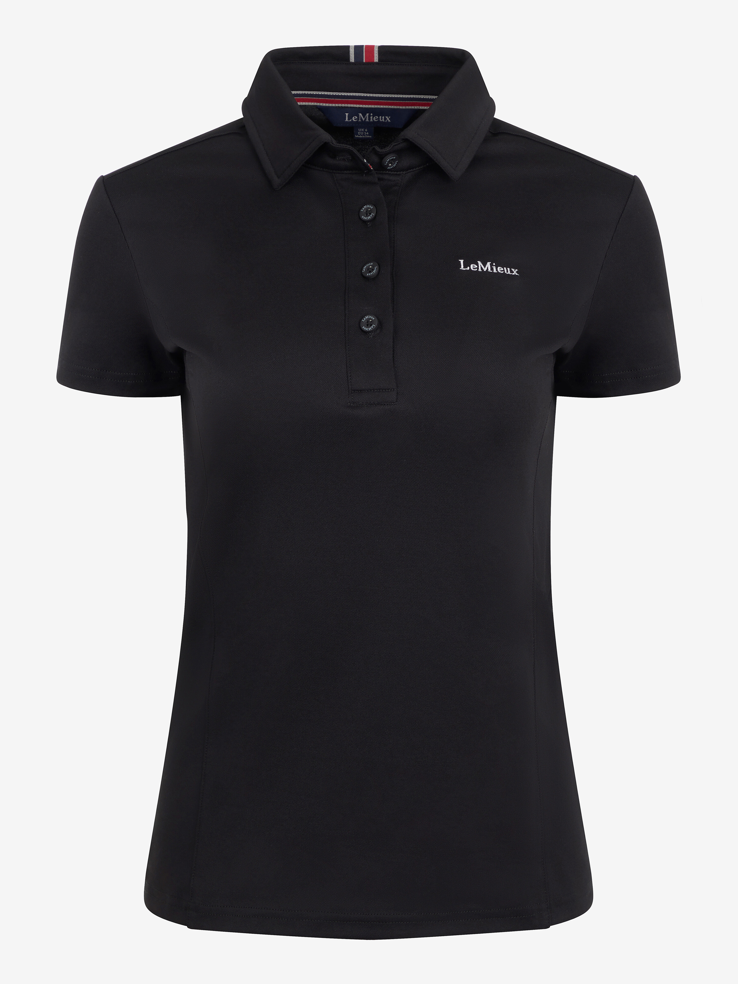 Ladies Elite Polo Shirt Black New