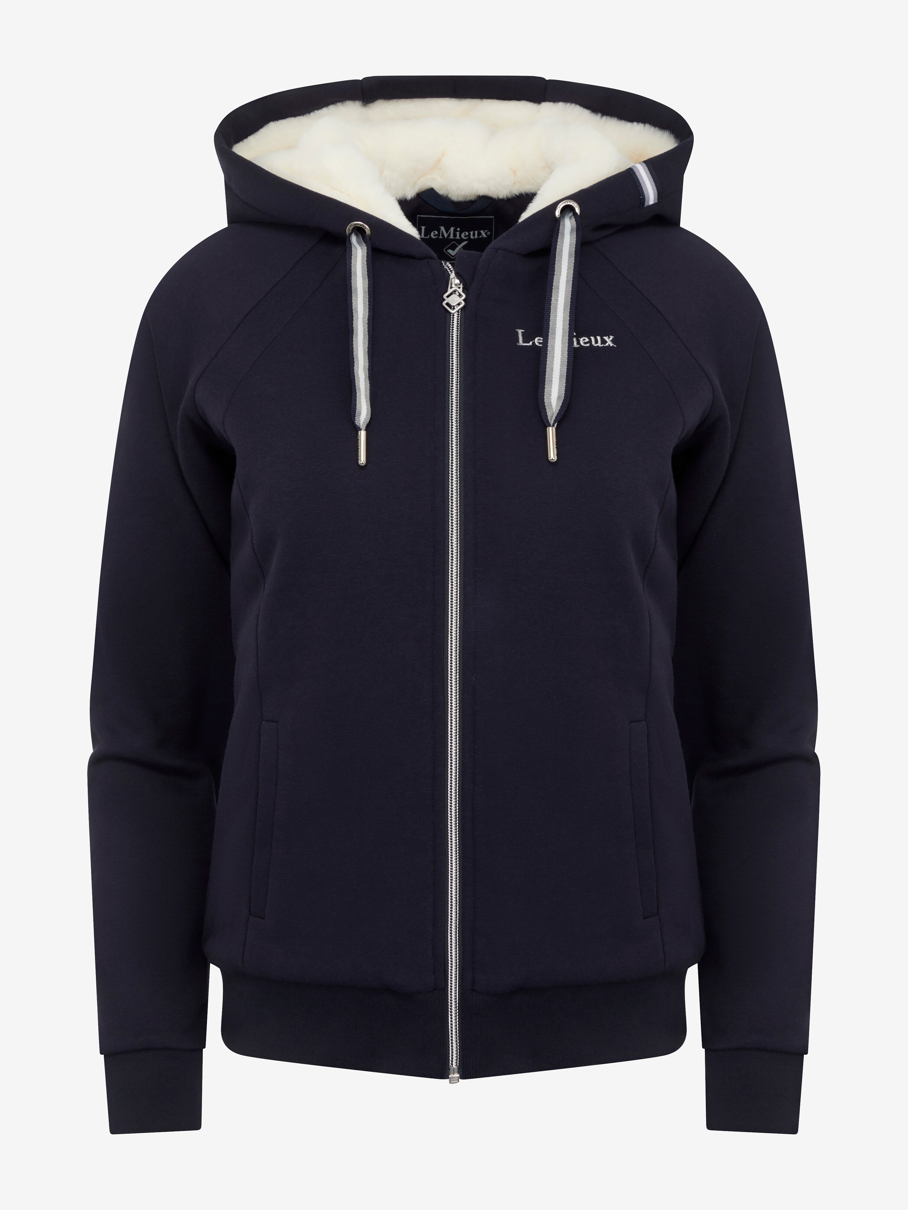 Sherpa Lined Hoodie Navy New