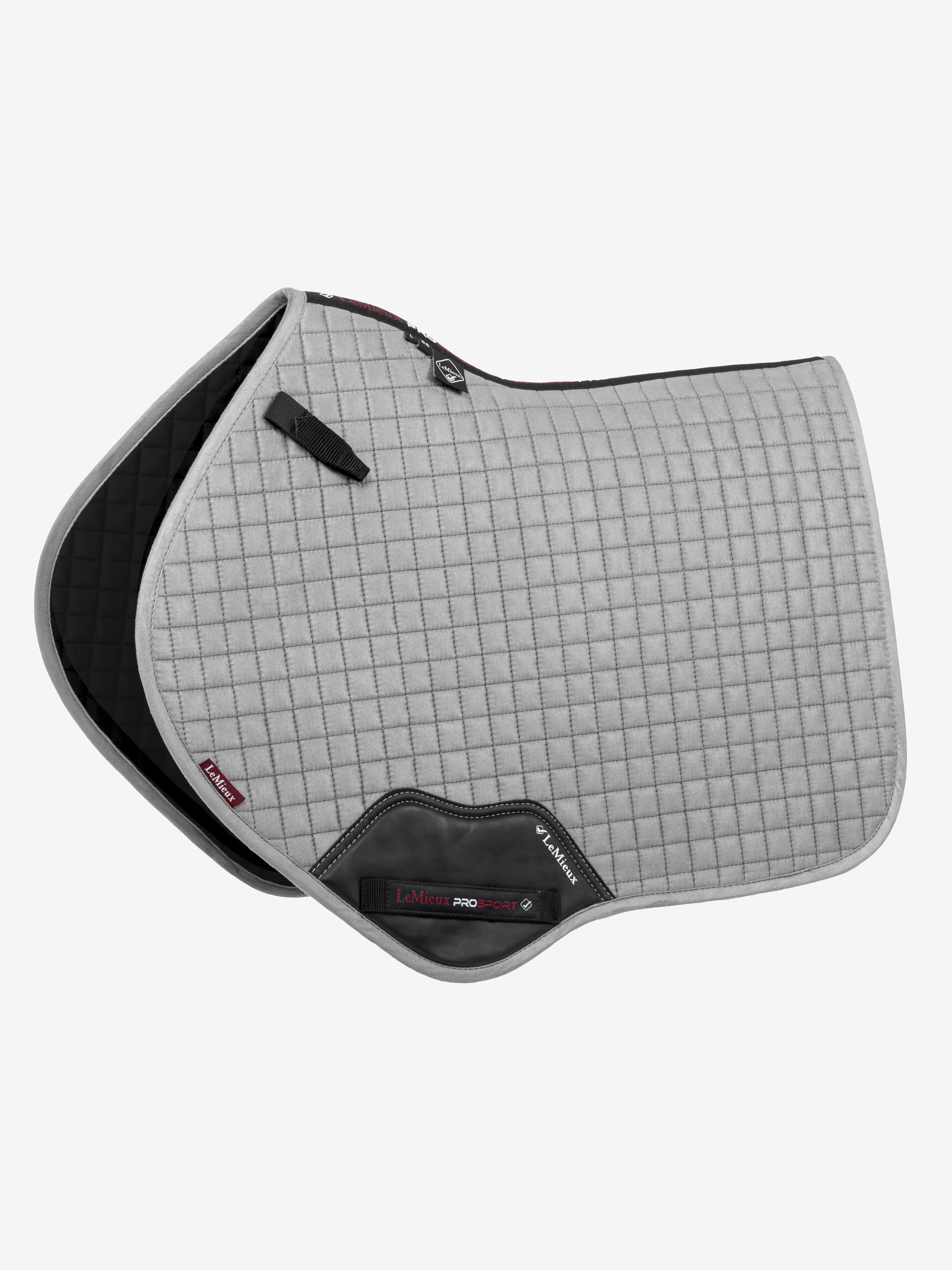 Suede Close Contact Square Grey Saddle Pads