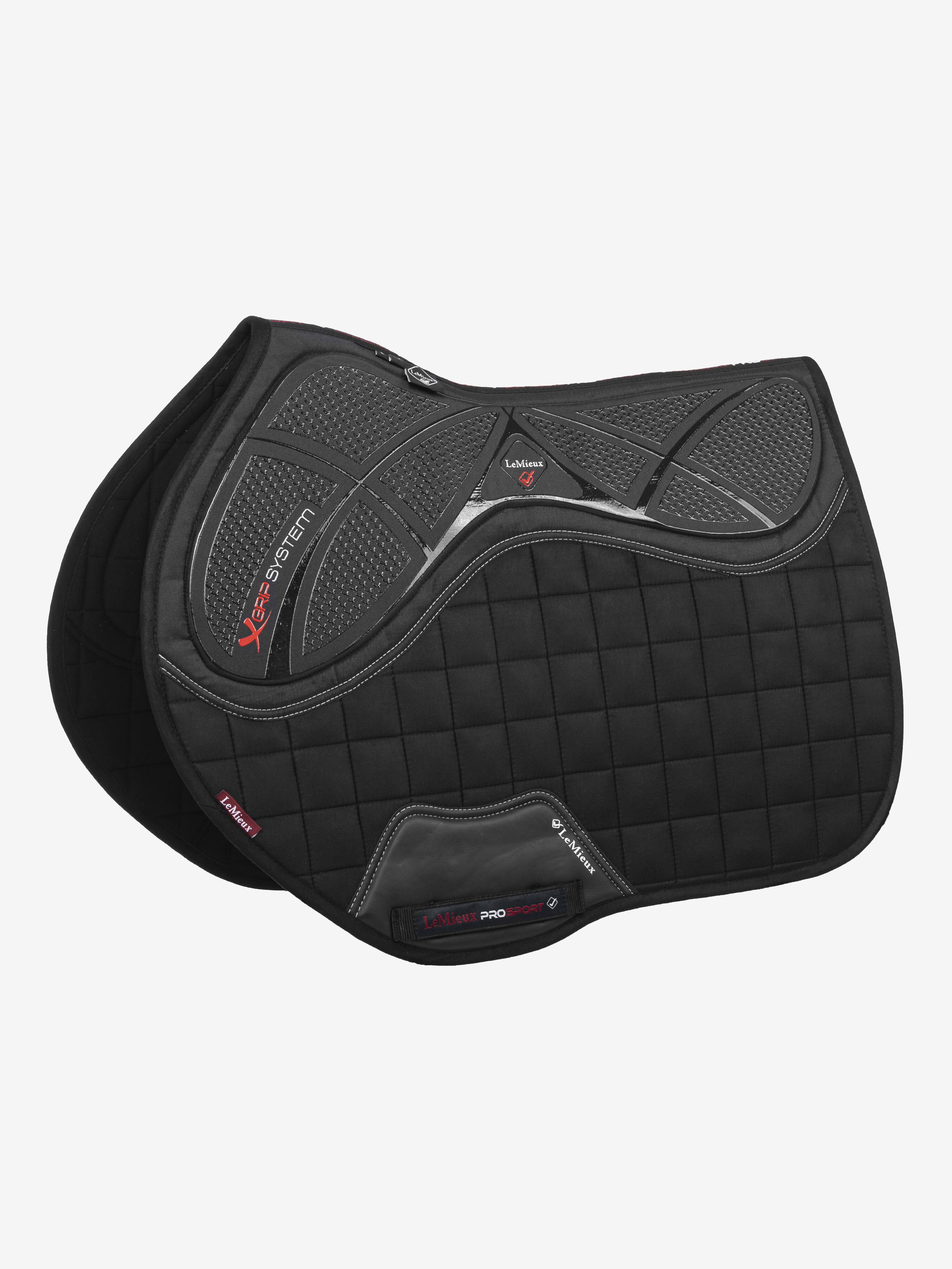 X-Grip Silicone Eurojump Square Black Saddle Pads