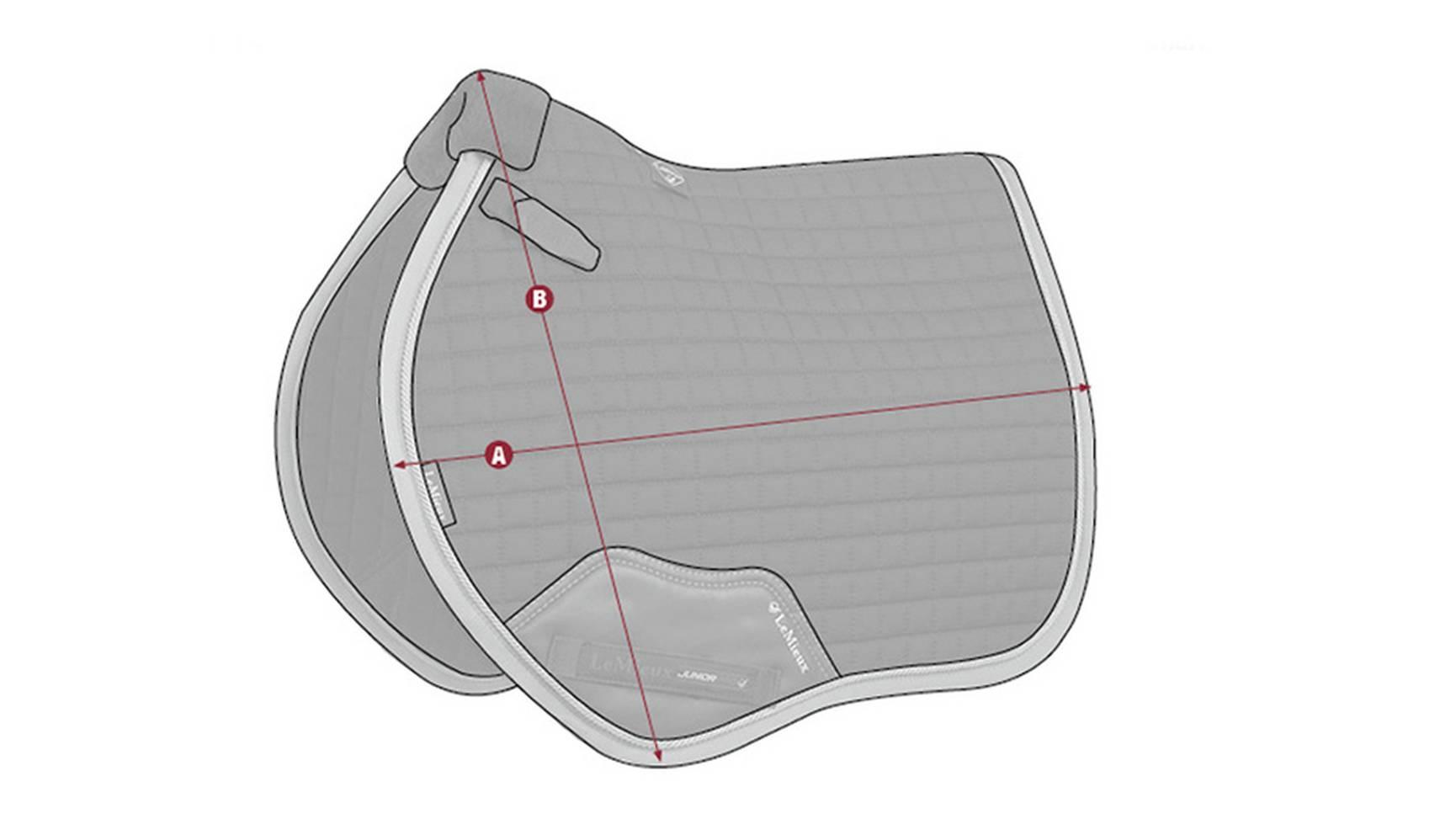 LeMieux Junior Pro Saddlecloth size chart