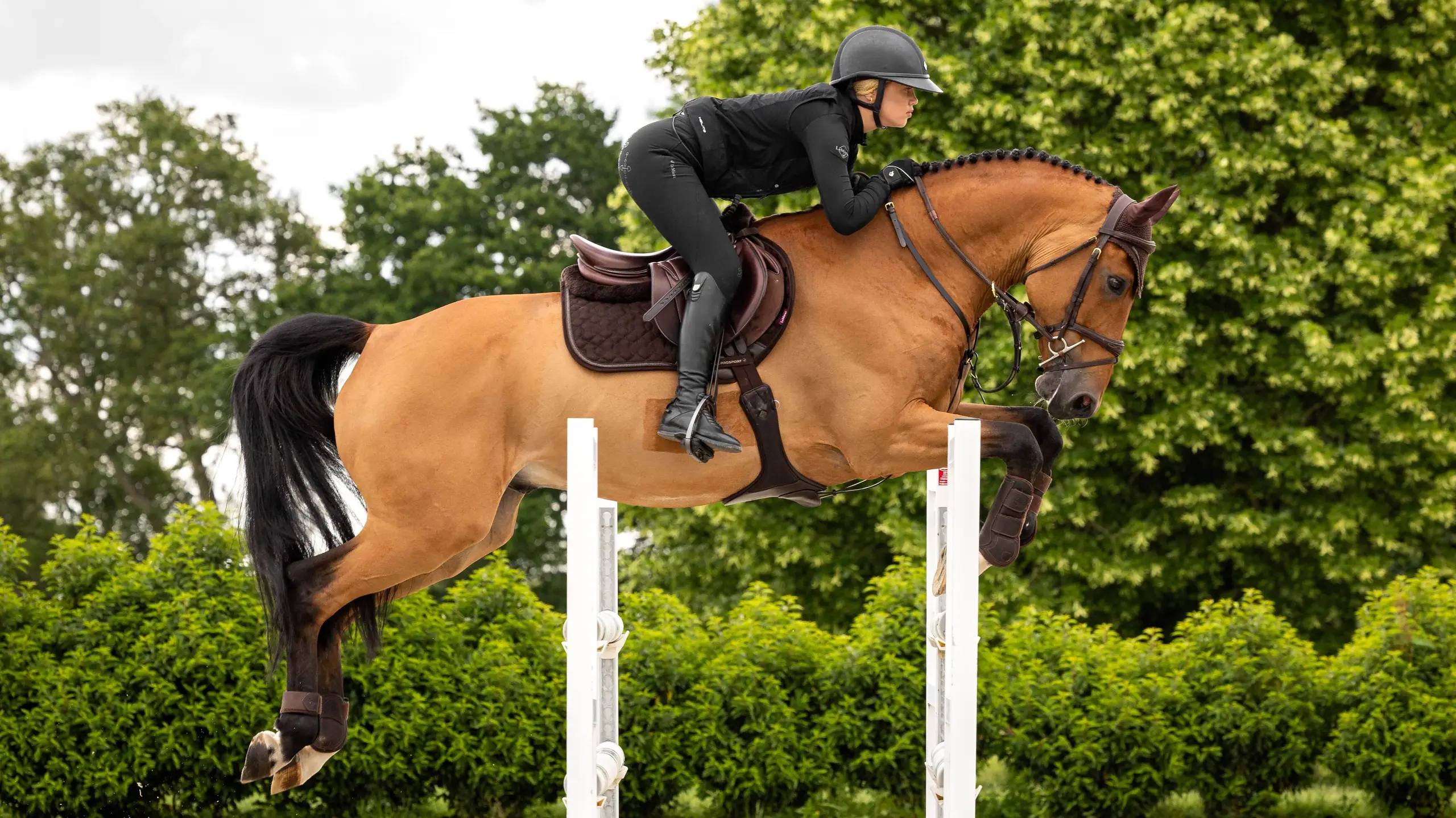 Crystal Suede Close Contact Square Brown Saddle Pads