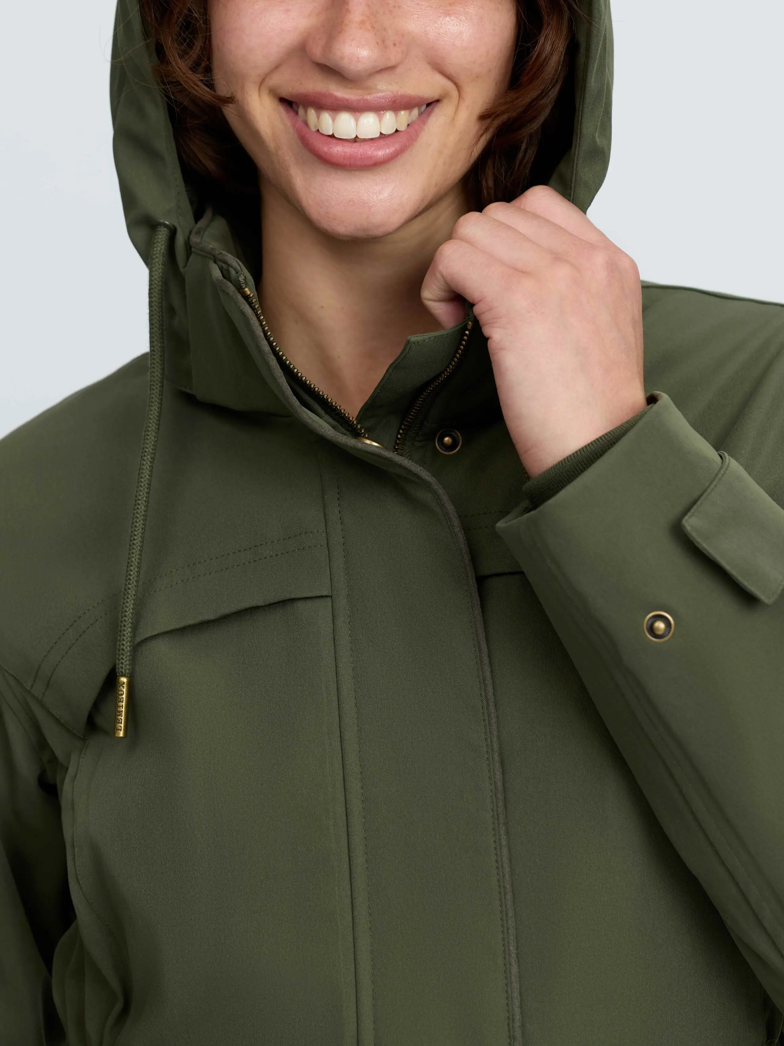 Heritage Beatrice Waterproof Coat Olive Clothing