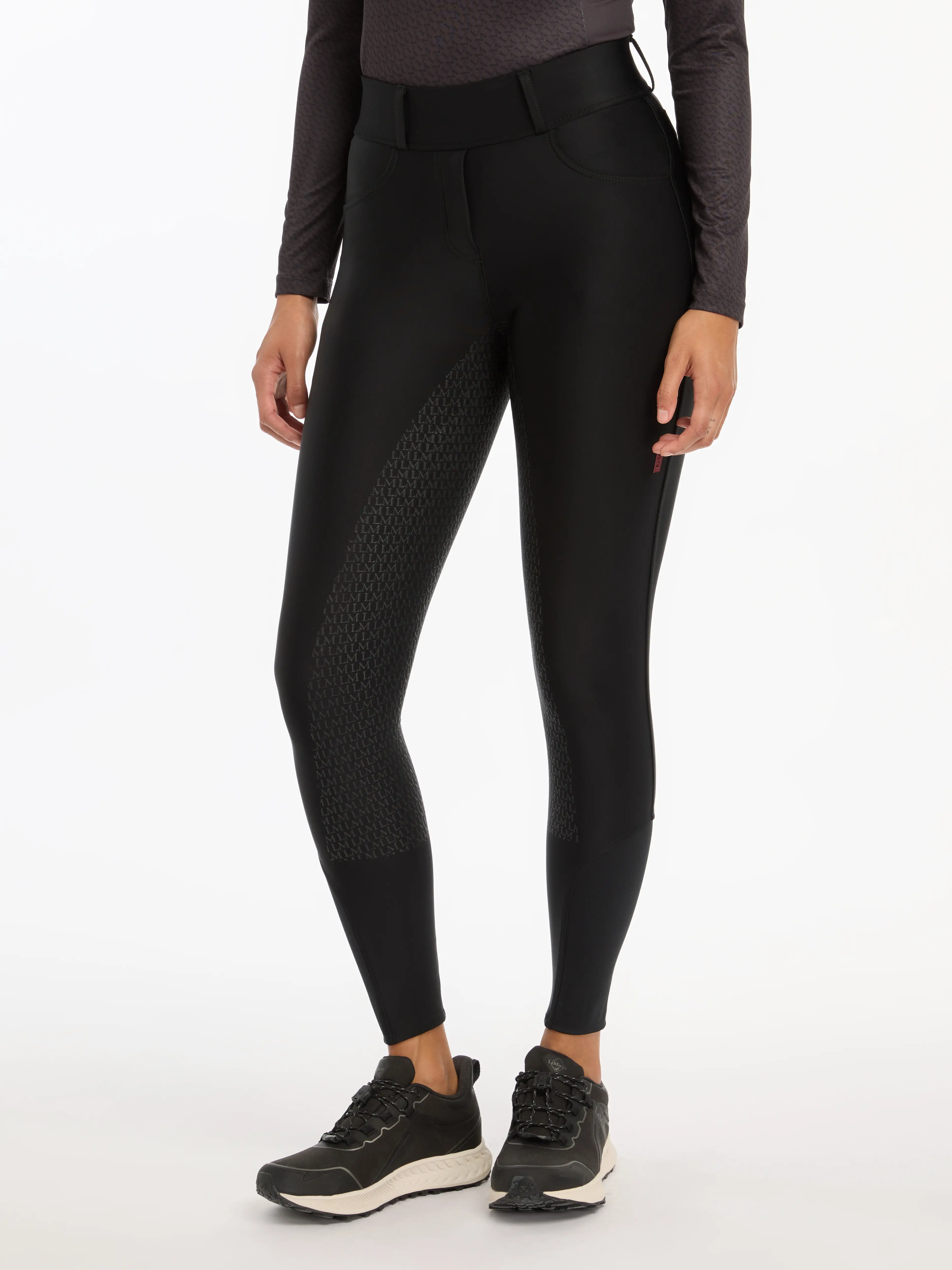 LeMieux Lydia Leggings A Rete Da Donna Per Equitazione – Nero, Leggeri Con Tasca – Nuovi Con Etichette