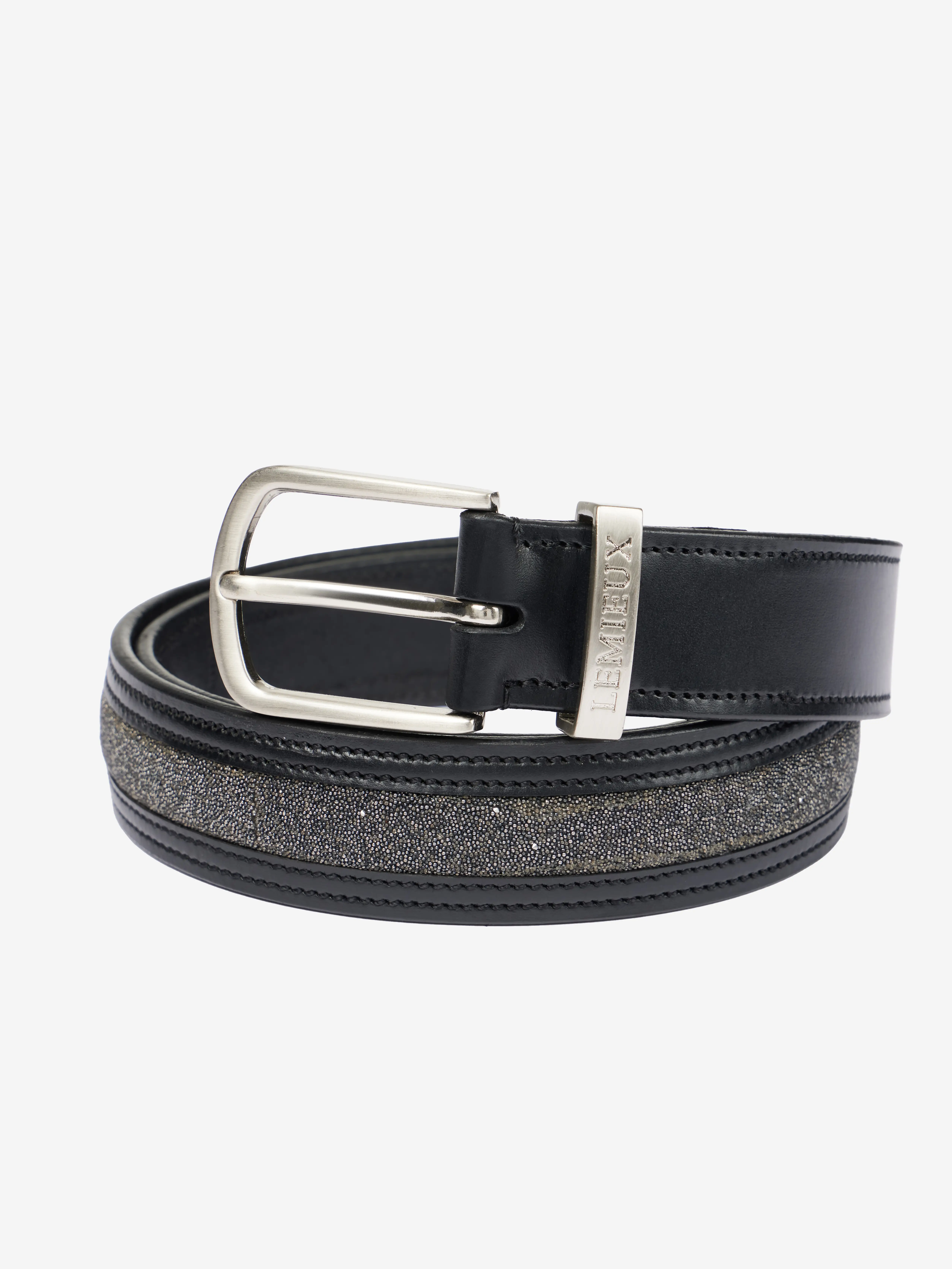 Crystal Insert Belt Black Clothing