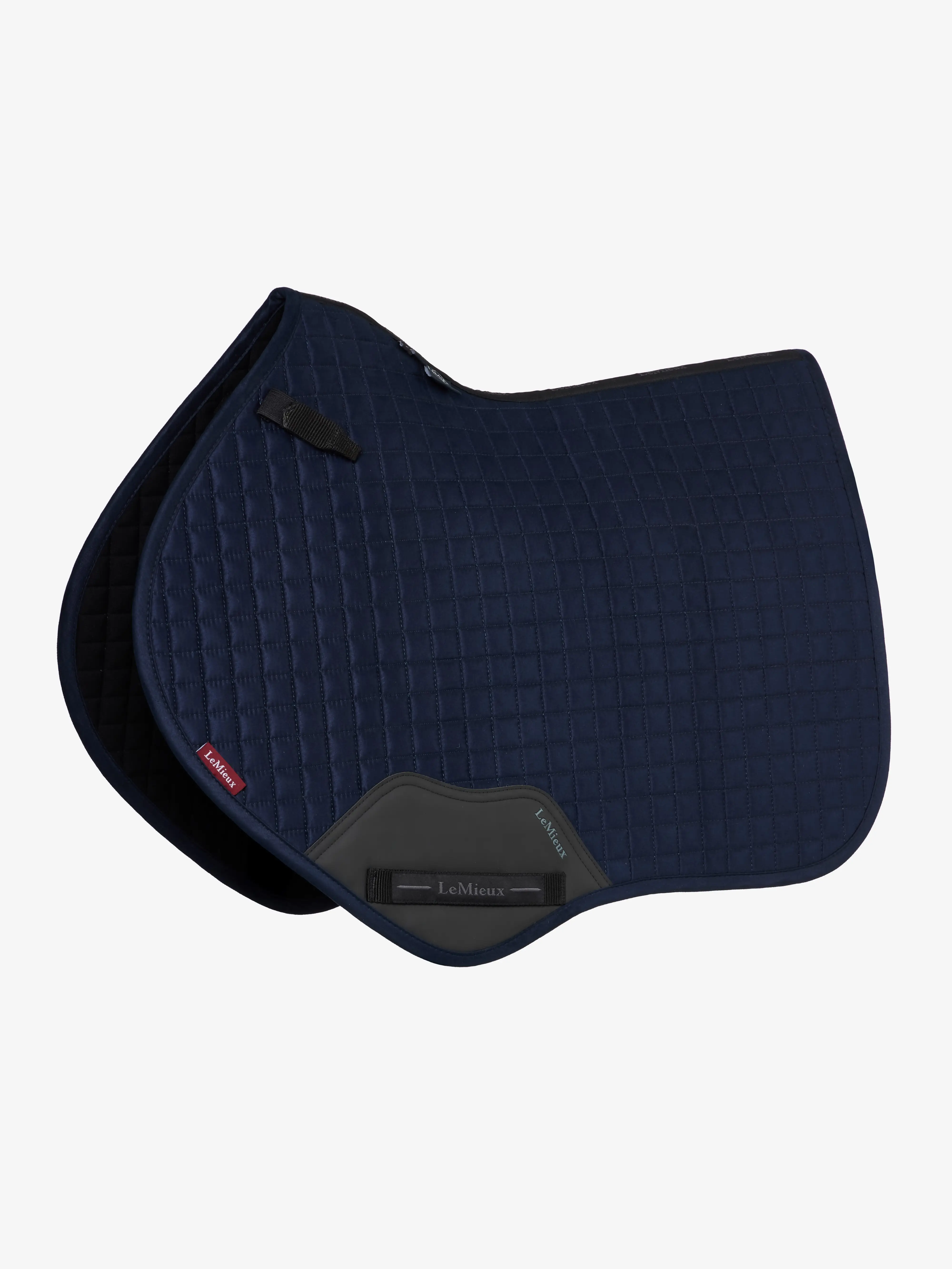 LeMieux Cotton Close Contact Square Numnah - Full Size, Navy/Grey/Black/Green, Eventing Pad
