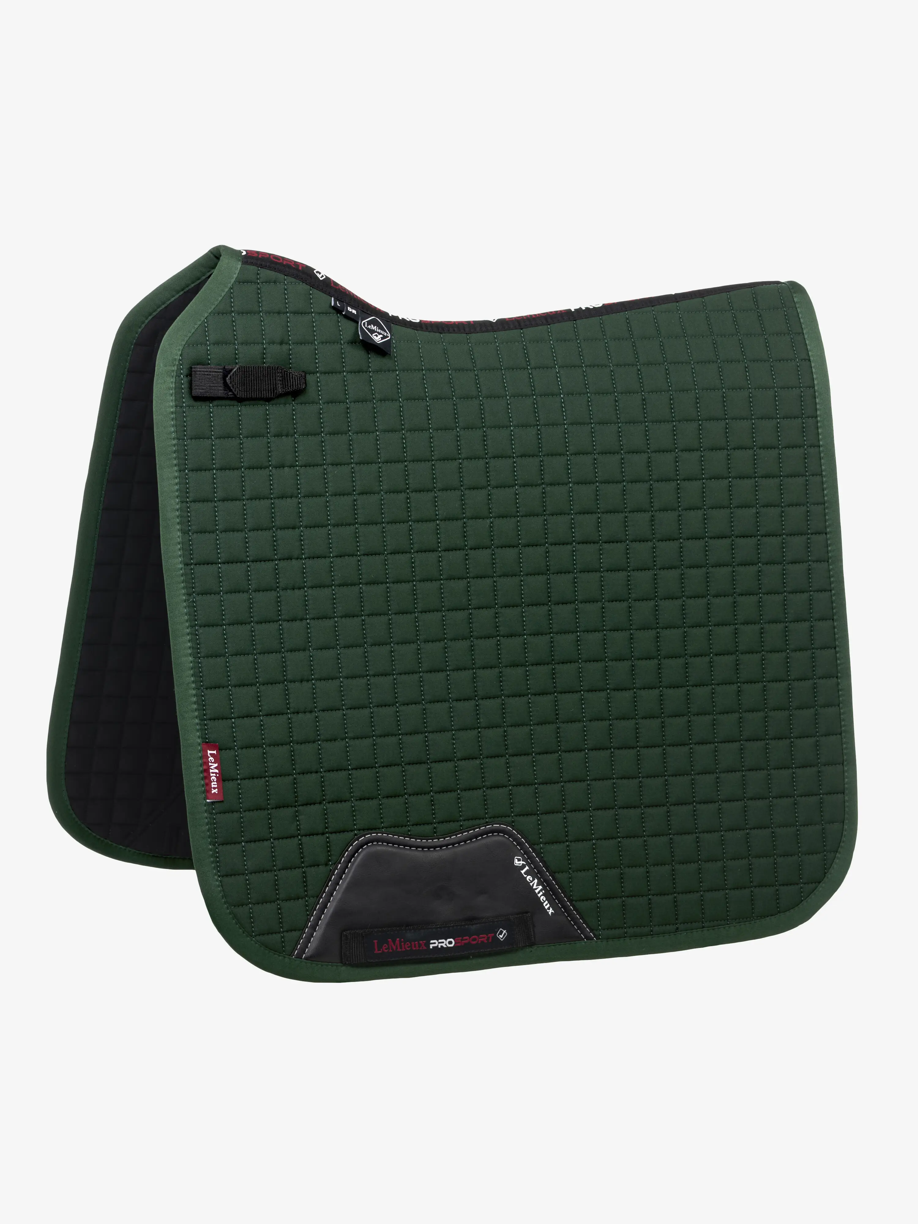 Tapis De Selle Lemieux – Vert Sauge, Soie, Taille S/M, Avec Chapeau Assorti