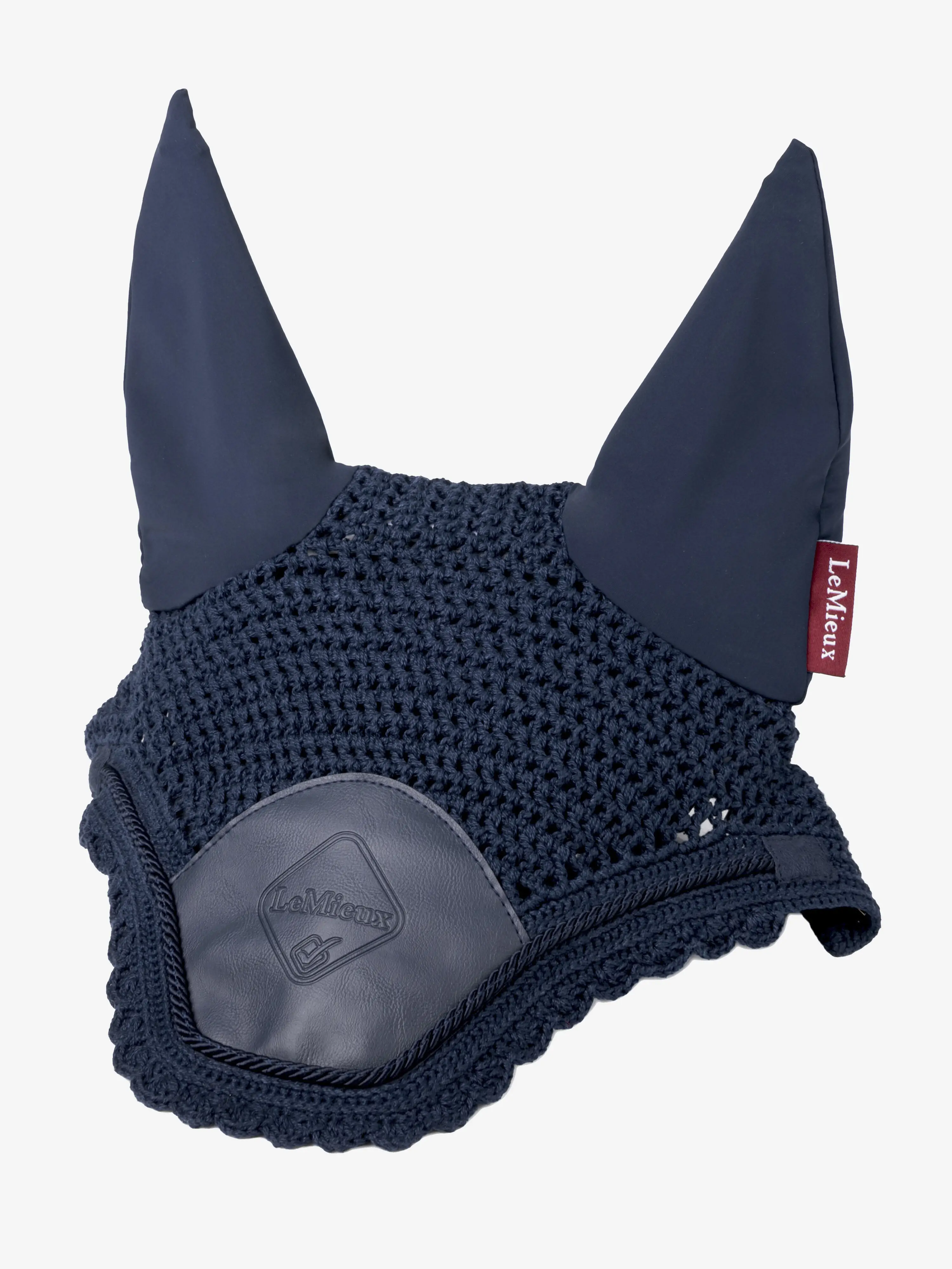 LeMieux Loire Sweat à Capuche Anti-Mouches Satin Bleu Marine – Couverture Élégante Avec Tricot Main Et Motif Gaufré