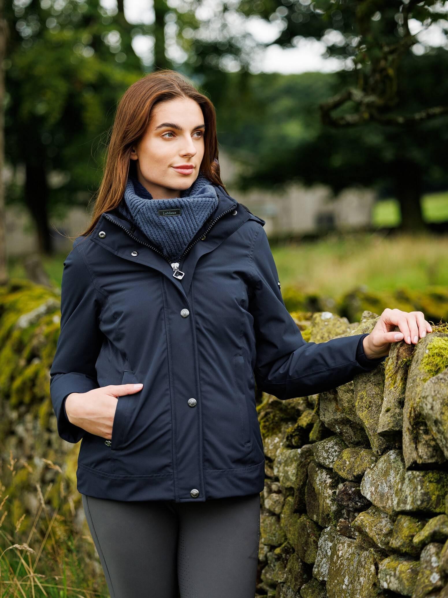 Laura Waterproof Short Coat Navy Clothing