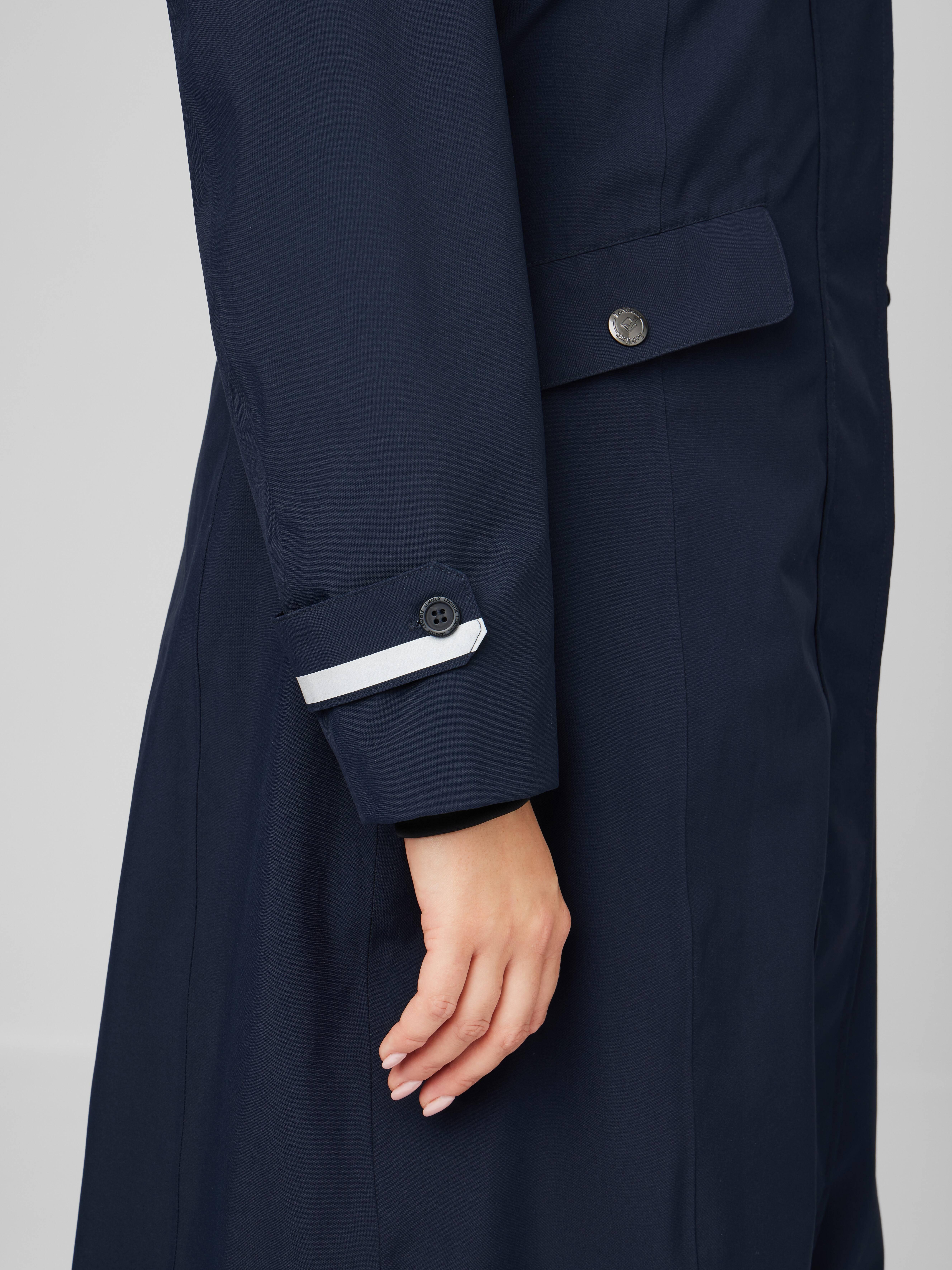 Veste D'équitation LeMieux Amélie - Longue, Imperméable, Capuche, Réfléchissante - Navy - Neuve