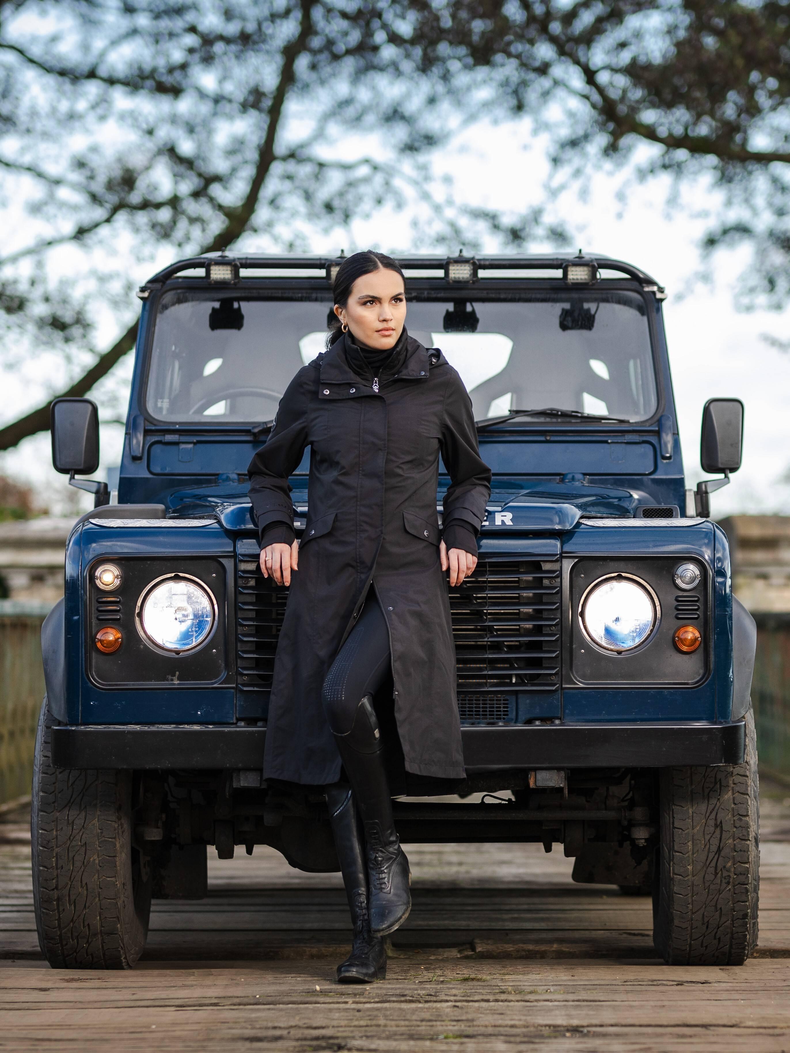 Amelie Waterproof Lightweight Riding Coat Black Clothing