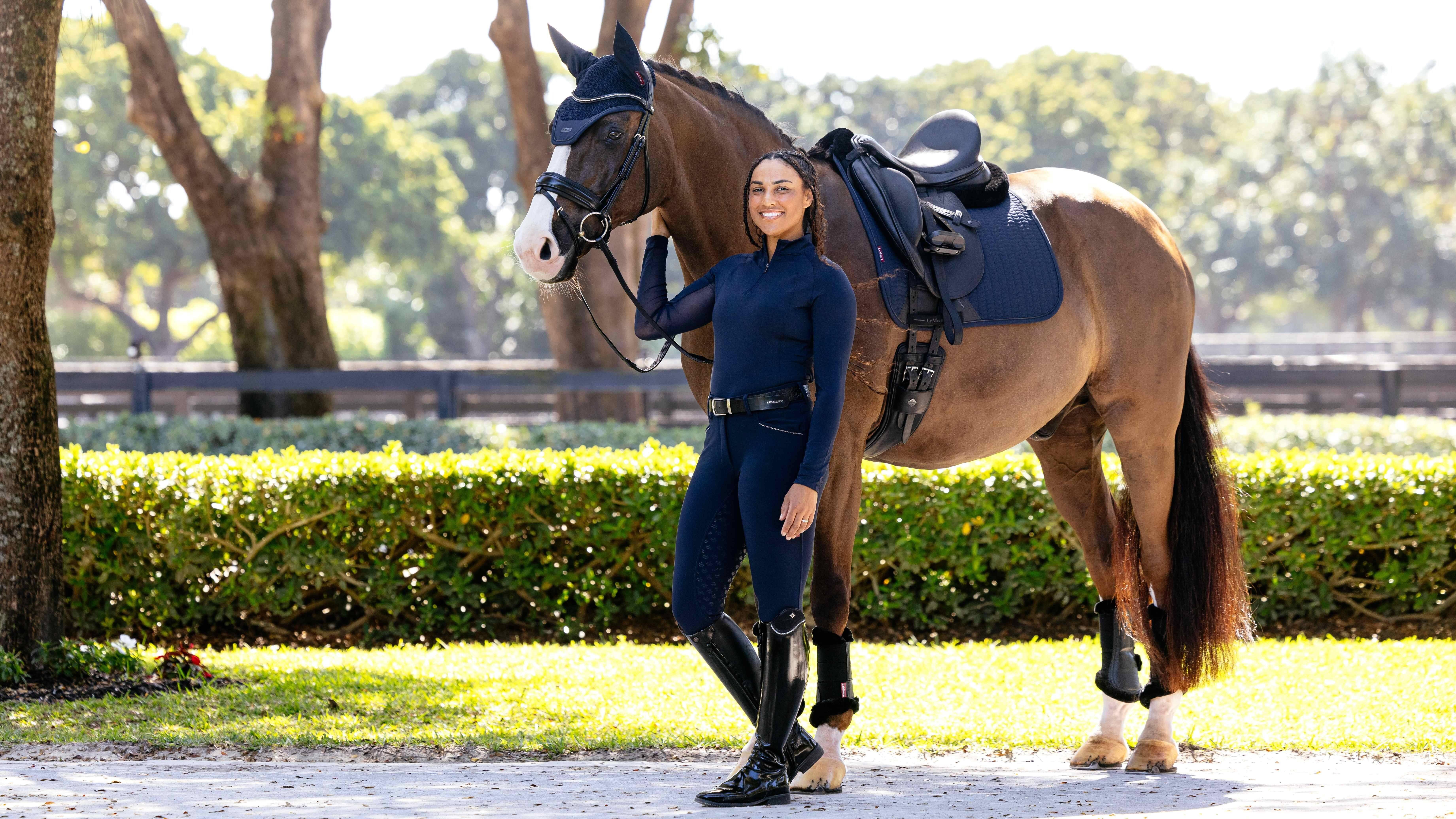 Essence Dressage Square Navy Saddle Pads