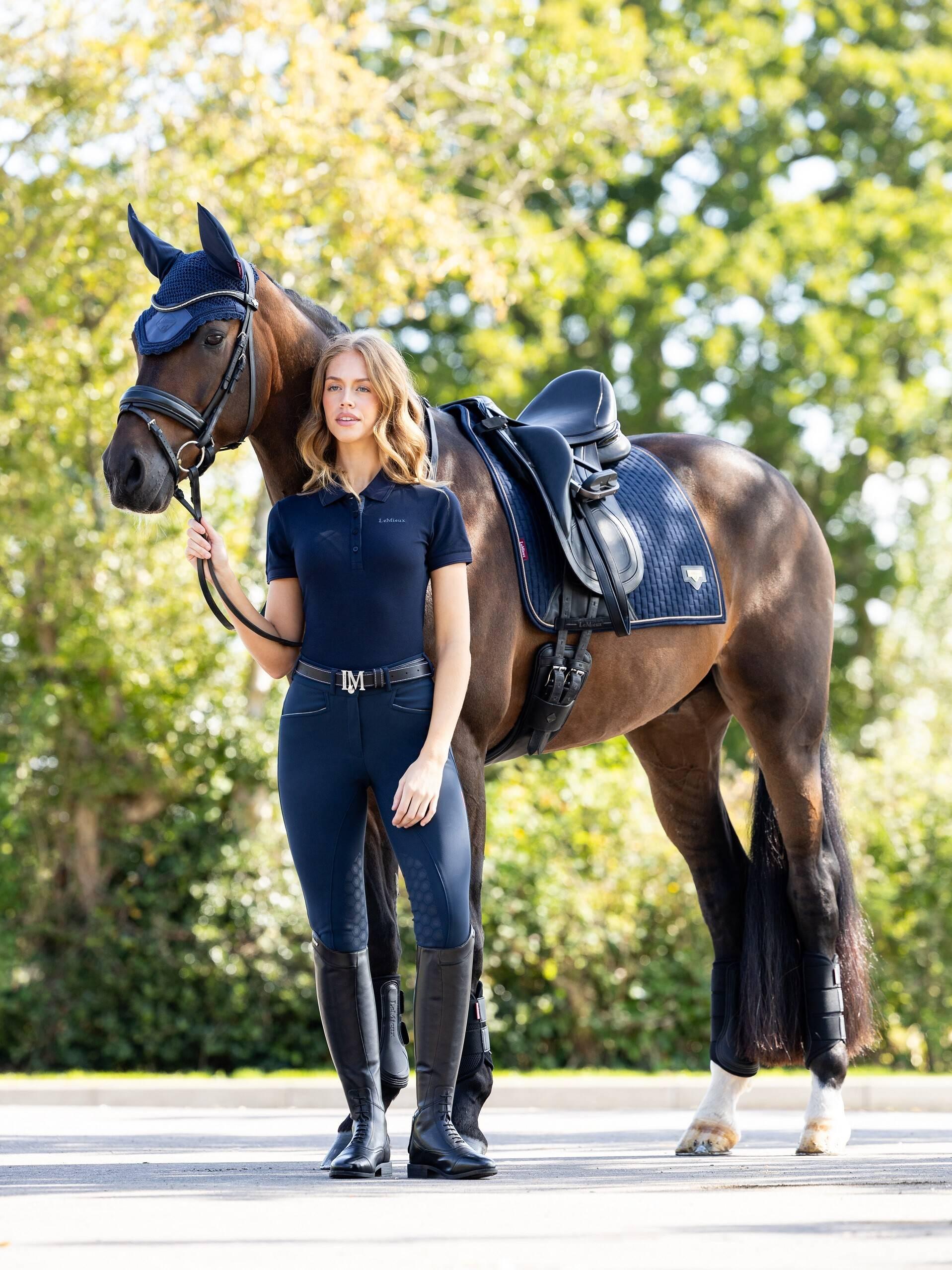 Puissance Suede Dressage Pad Navy Saddle Pads