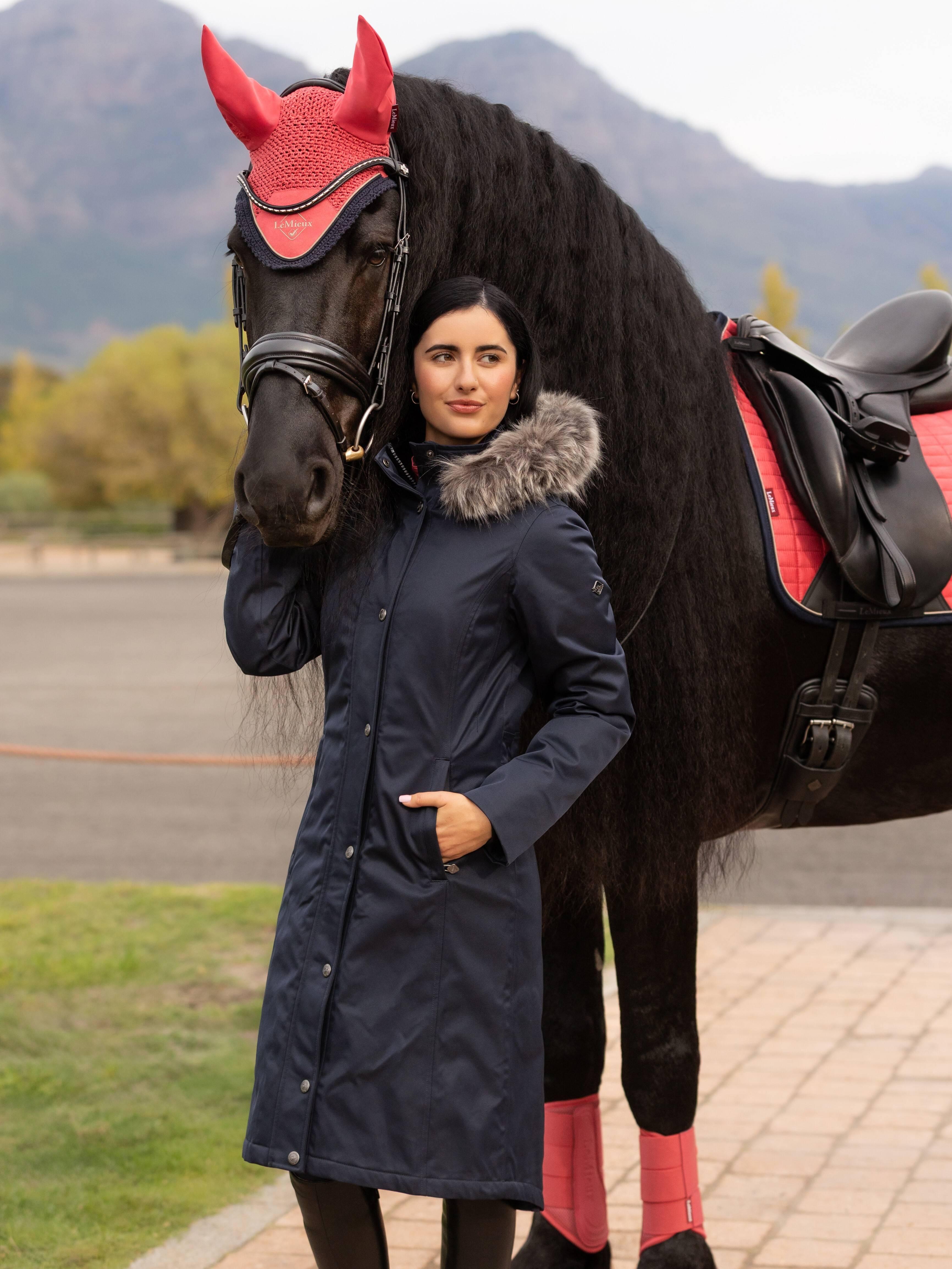 Anya Waterproof Riding Coat Navy Clothing