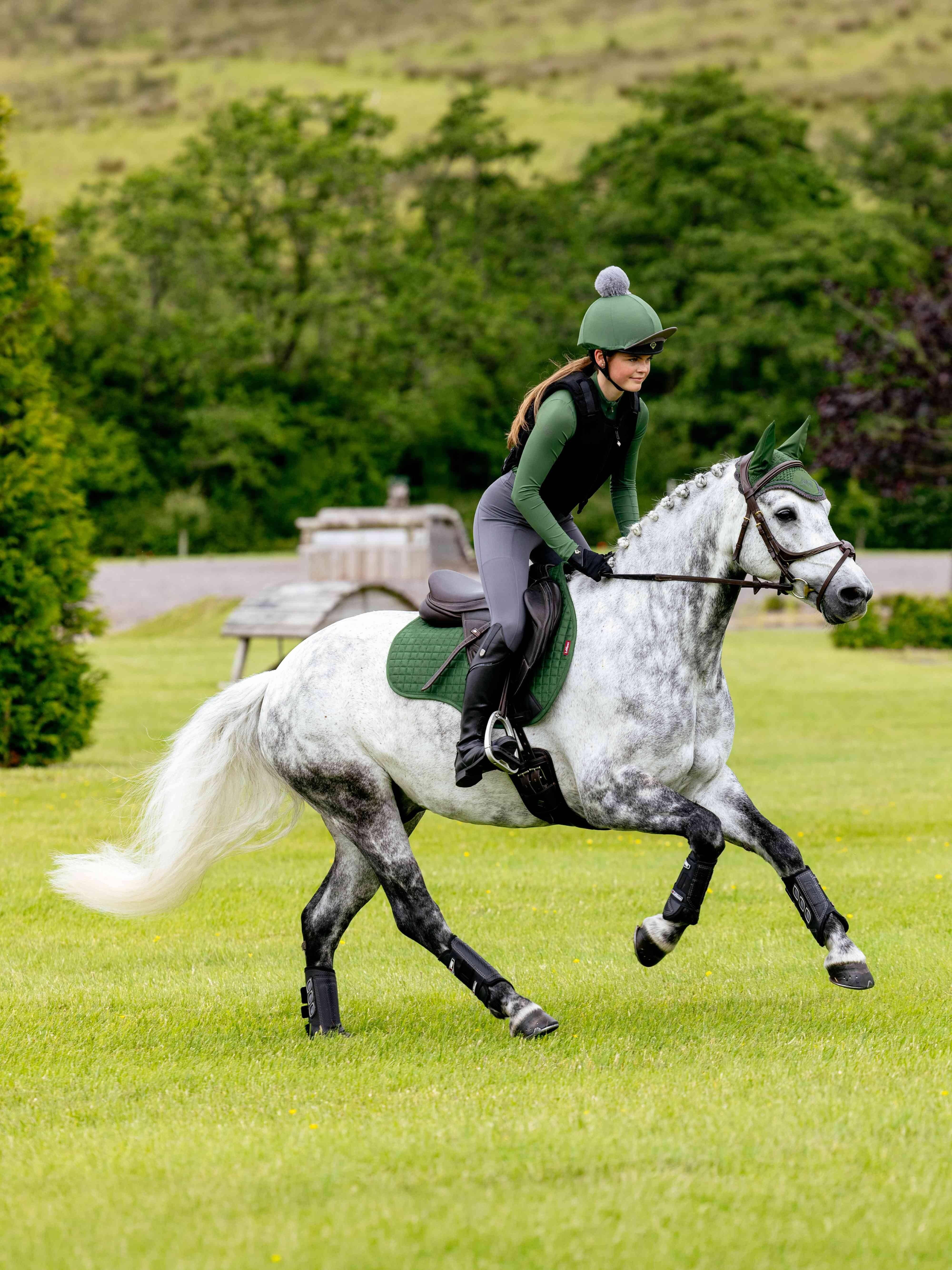 Suede GP Square Hunter Green Saddle Pads