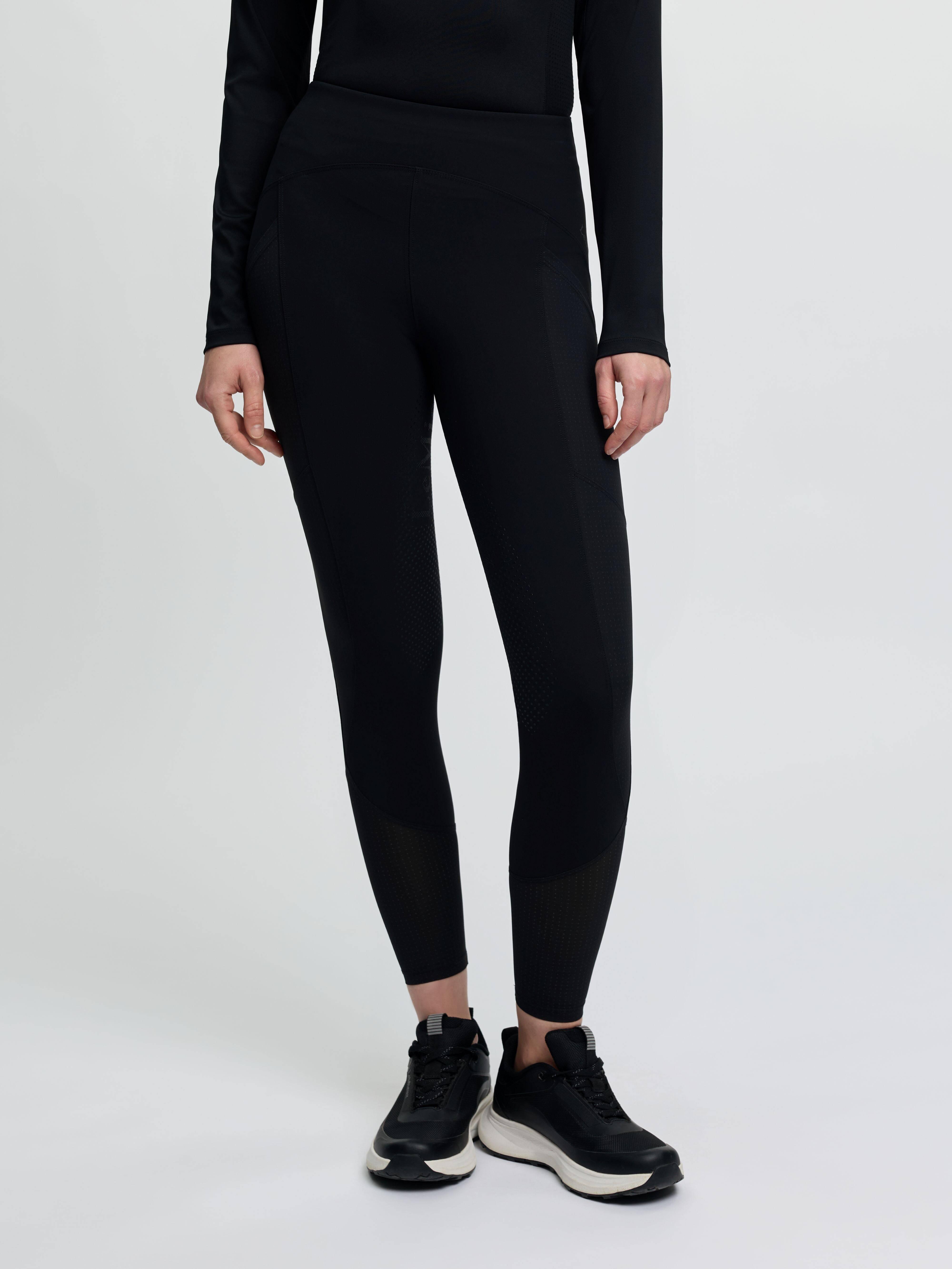 LeMieux Lydia Leggings A Rete Da Donna Per Equitazione – Nero, Leggeri Con Tasca – Nuovi Con Etichette