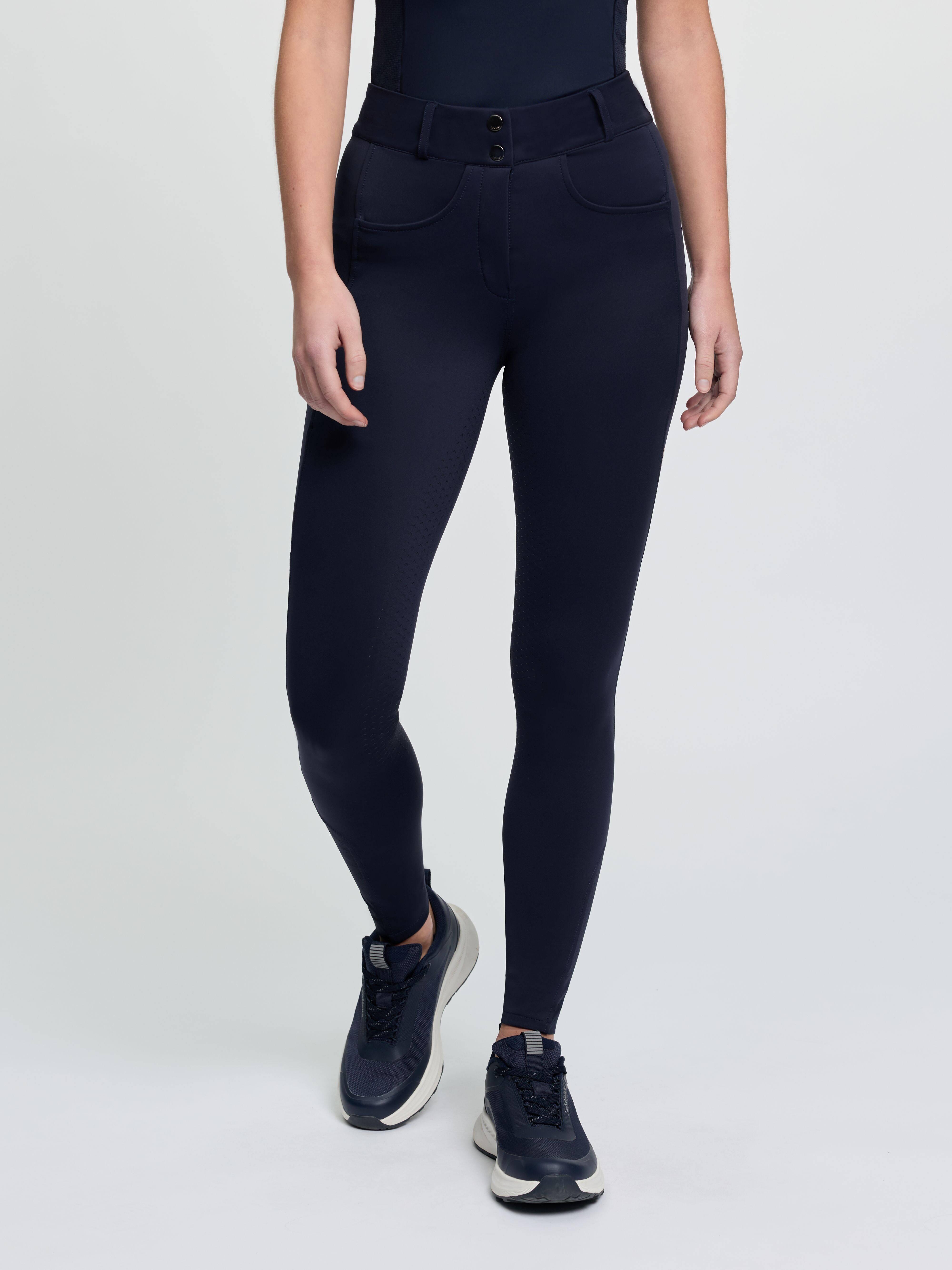 LeMieux Lydia Leggings A Rete Da Donna Per Equitazione – Nero, Leggeri Con Tasca – Nuovi Con Etichette