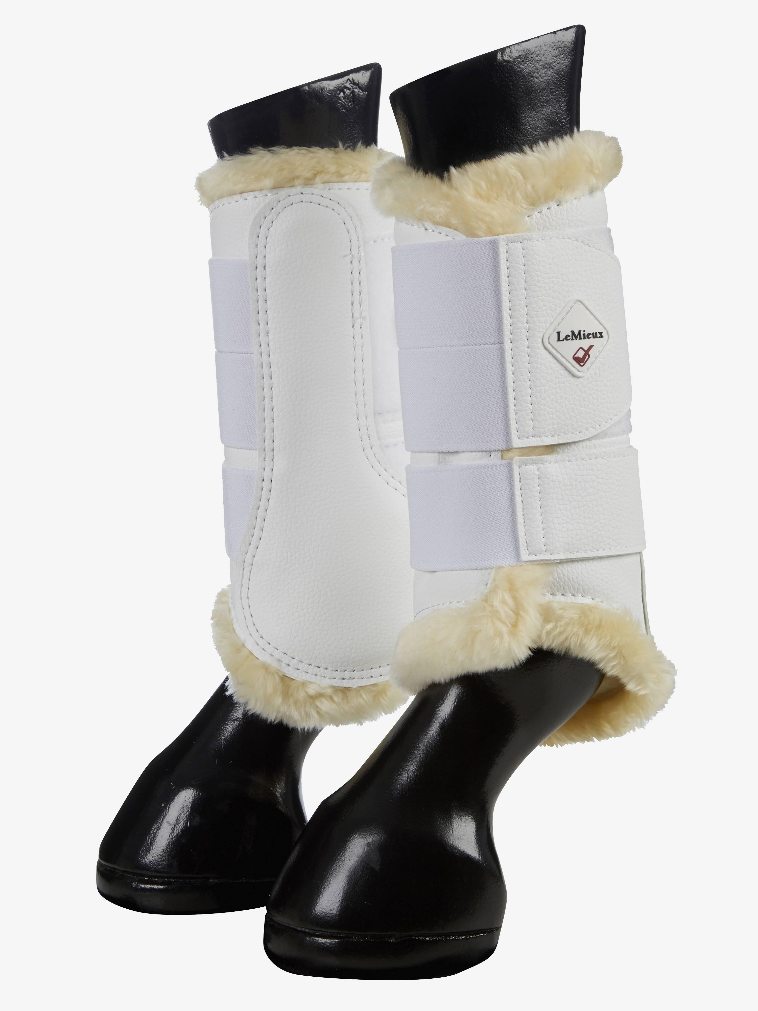 Fleece Lined Brushing Boots White Horse