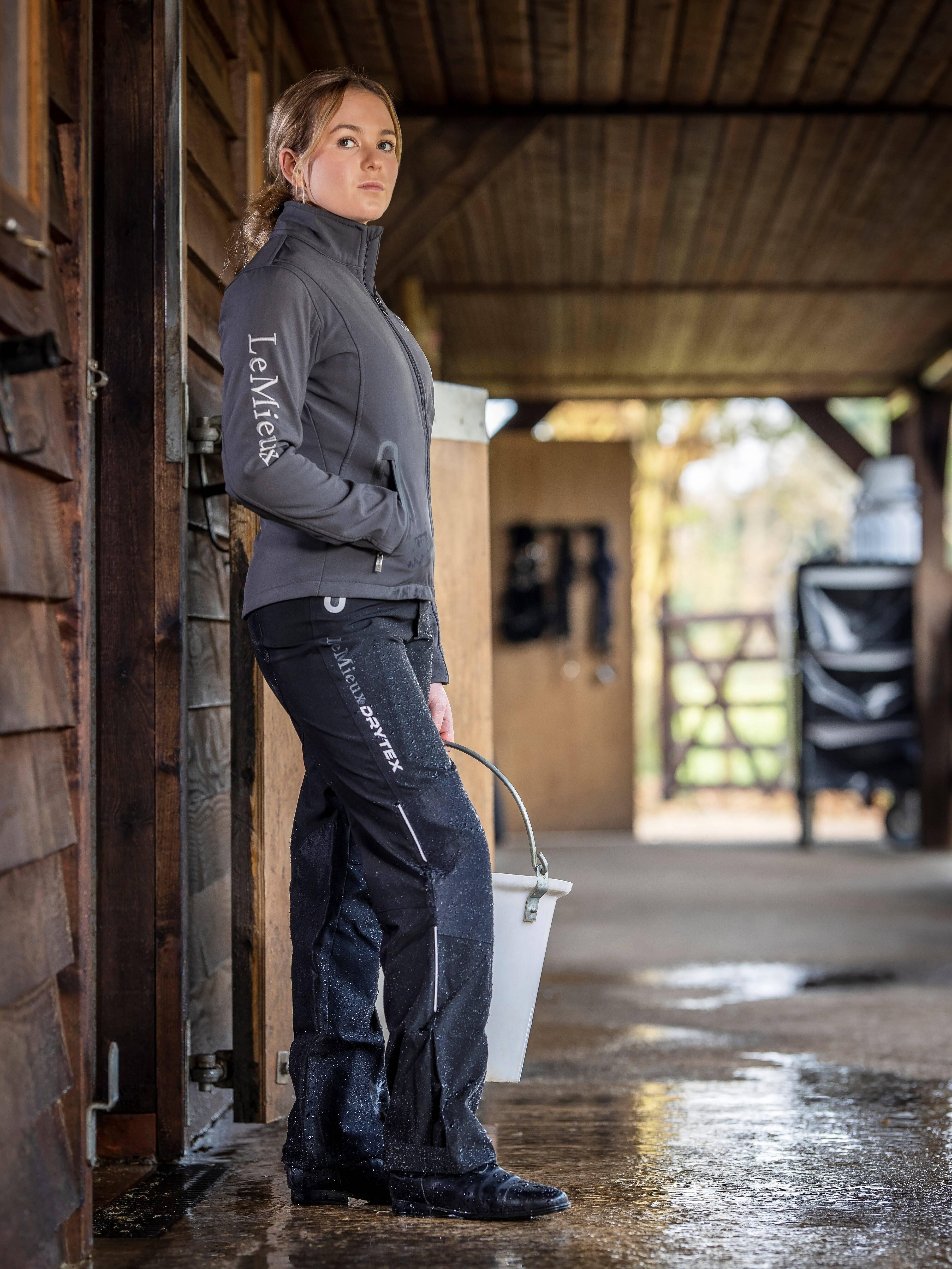 Pantaloni Impermeabili LeMieux Drytex Stormwear: Aderenza Totale, Nero, Taglie XS-XXL
